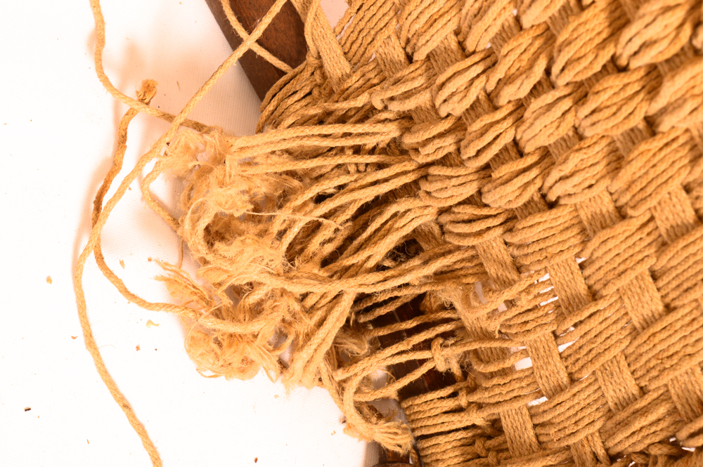 Three Danish Modern Woven Lounge Chairs