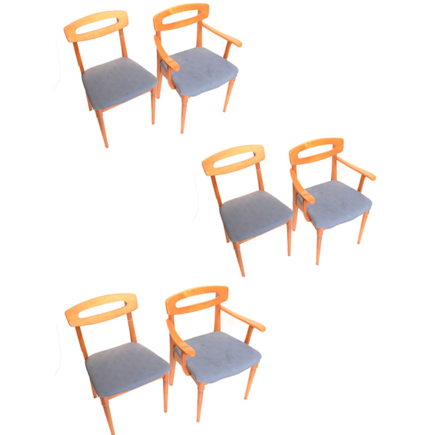Six Mid Century Modern Dining Chairs