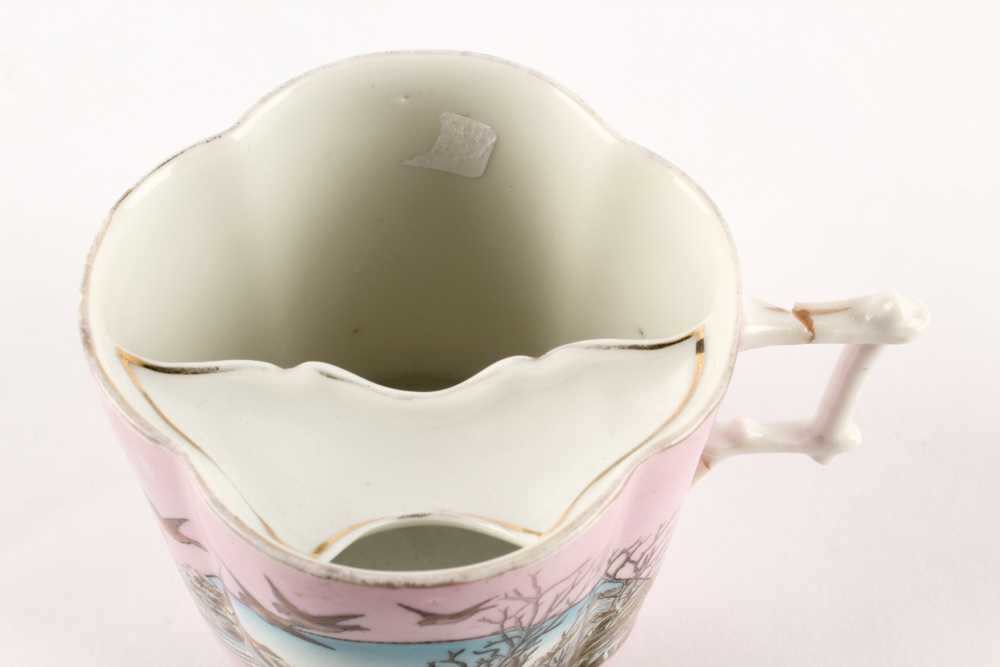 Antique East Liverpool Pottery and Mustache Cup