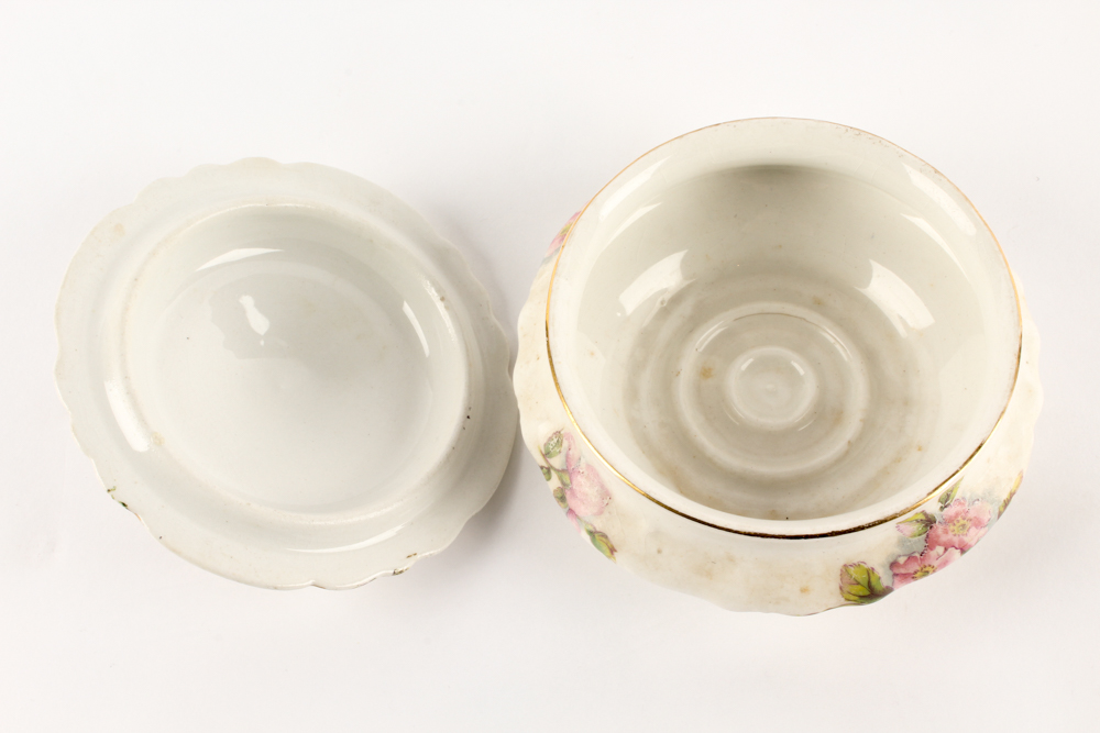 Antique East Liverpool Pottery and Mustache Cup