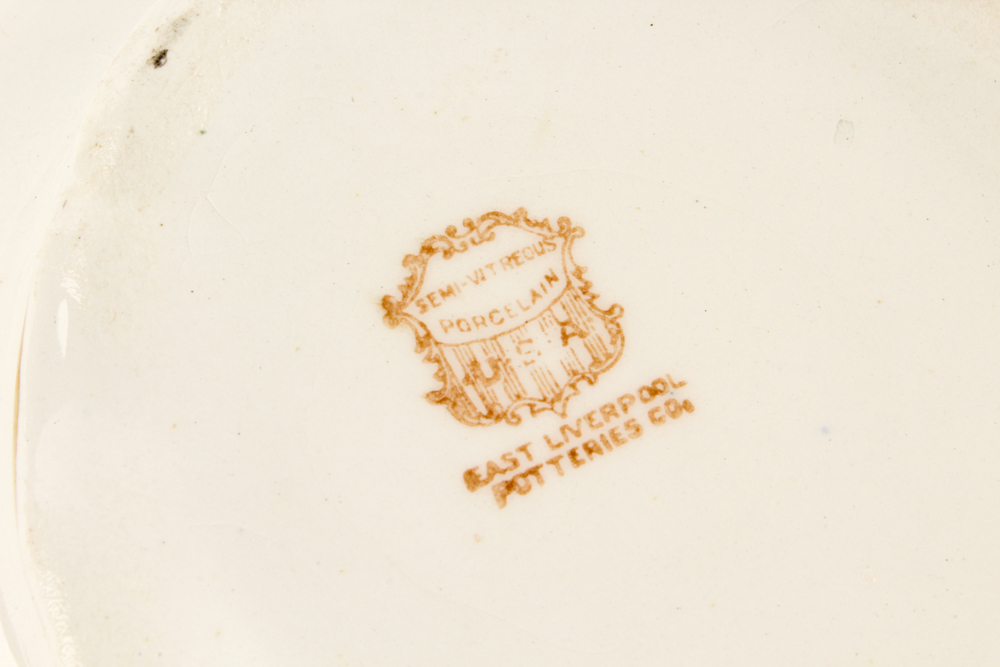 Antique East Liverpool Pottery and Mustache Cup