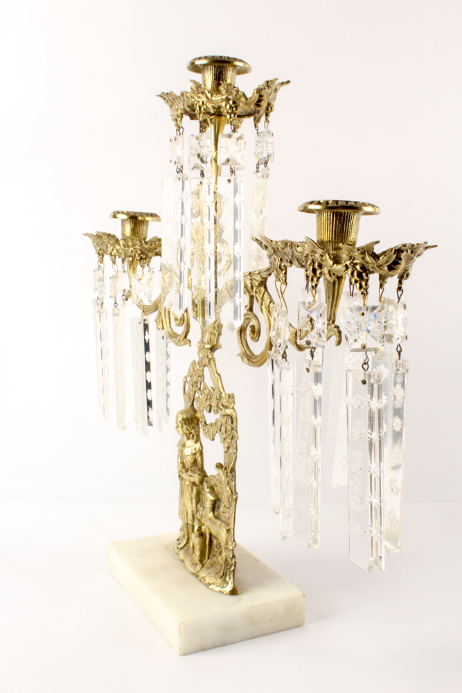 Antique American Victorian Girandoles by Cornelius & Sons