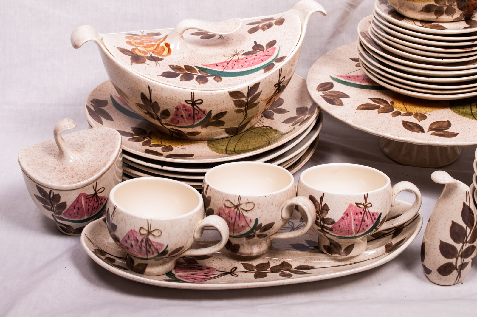 Vintage Red Wing "Tampico" Hand-Painted China Tableware