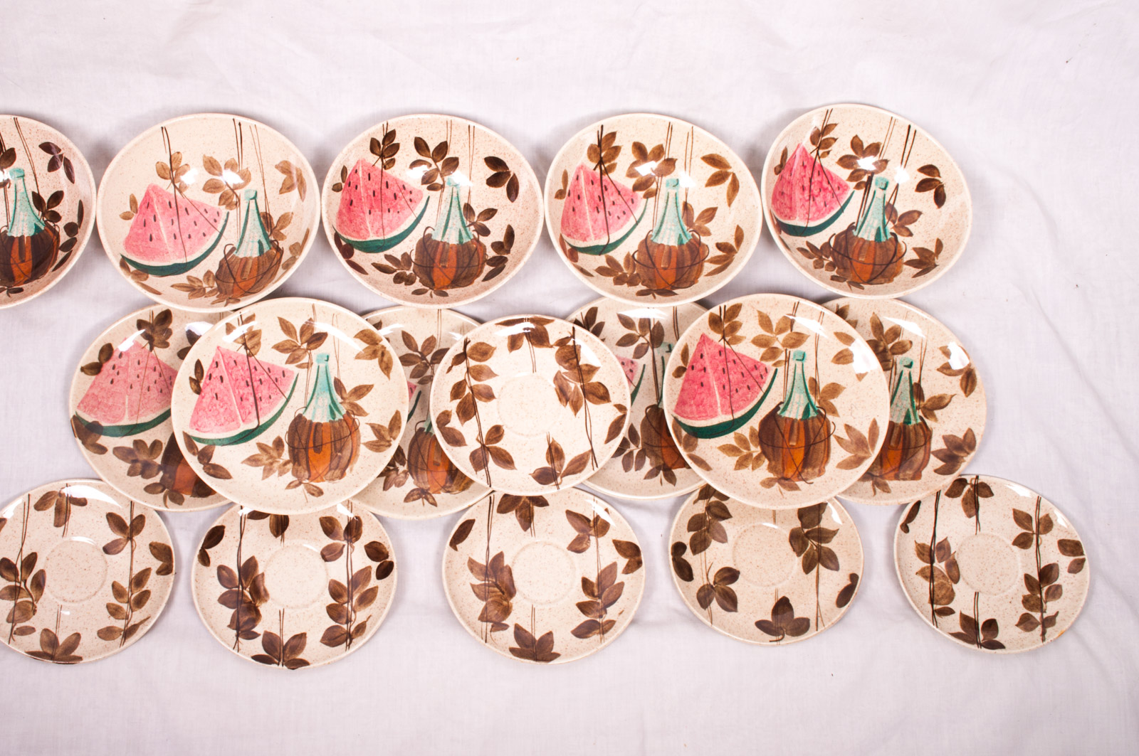 Vintage Red Wing "Tampico" Hand-Painted China Tableware