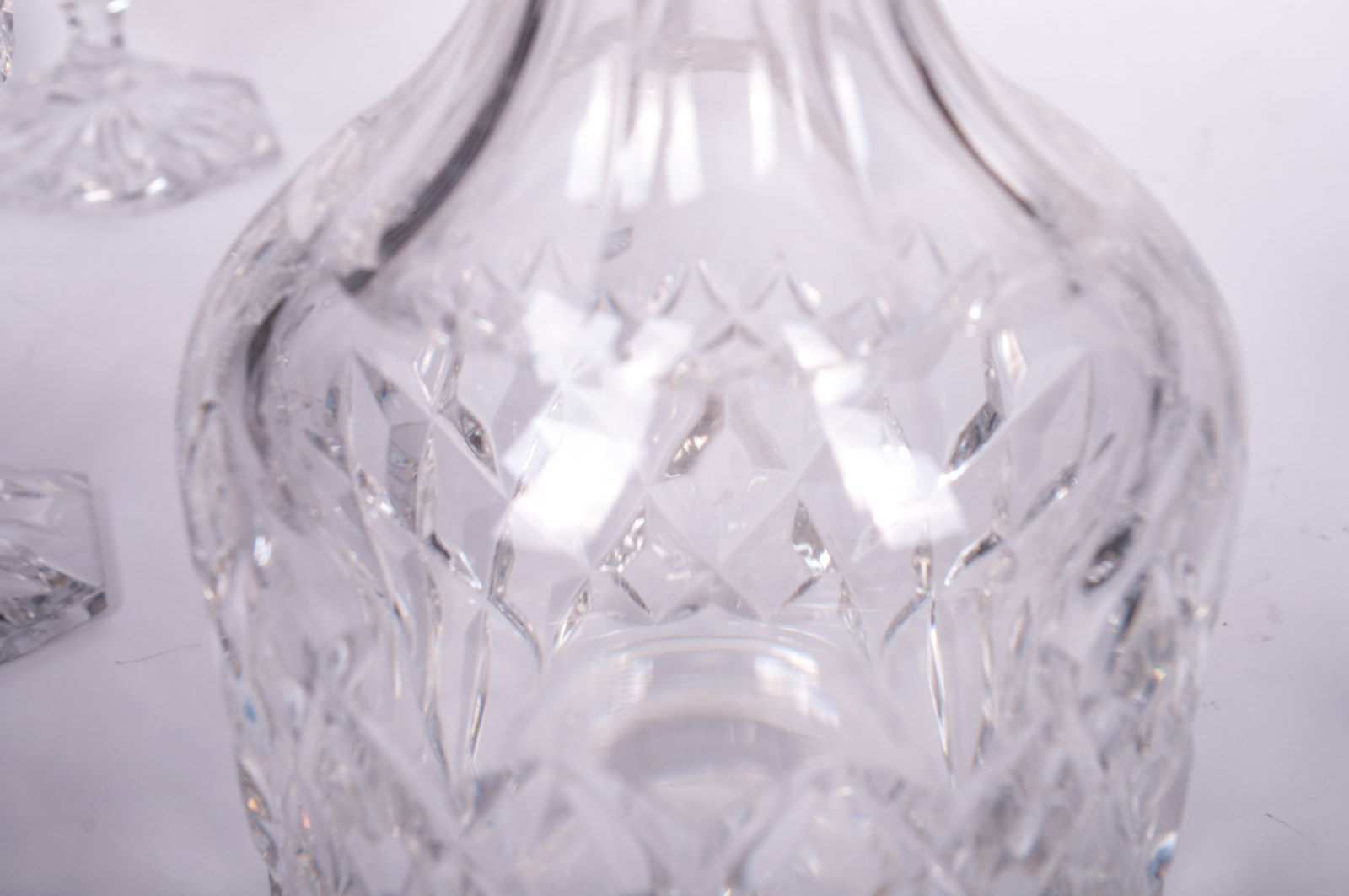 Vintage Val St. Lambert "Metternich Fantaisie" Crystal Decanter and Stemware