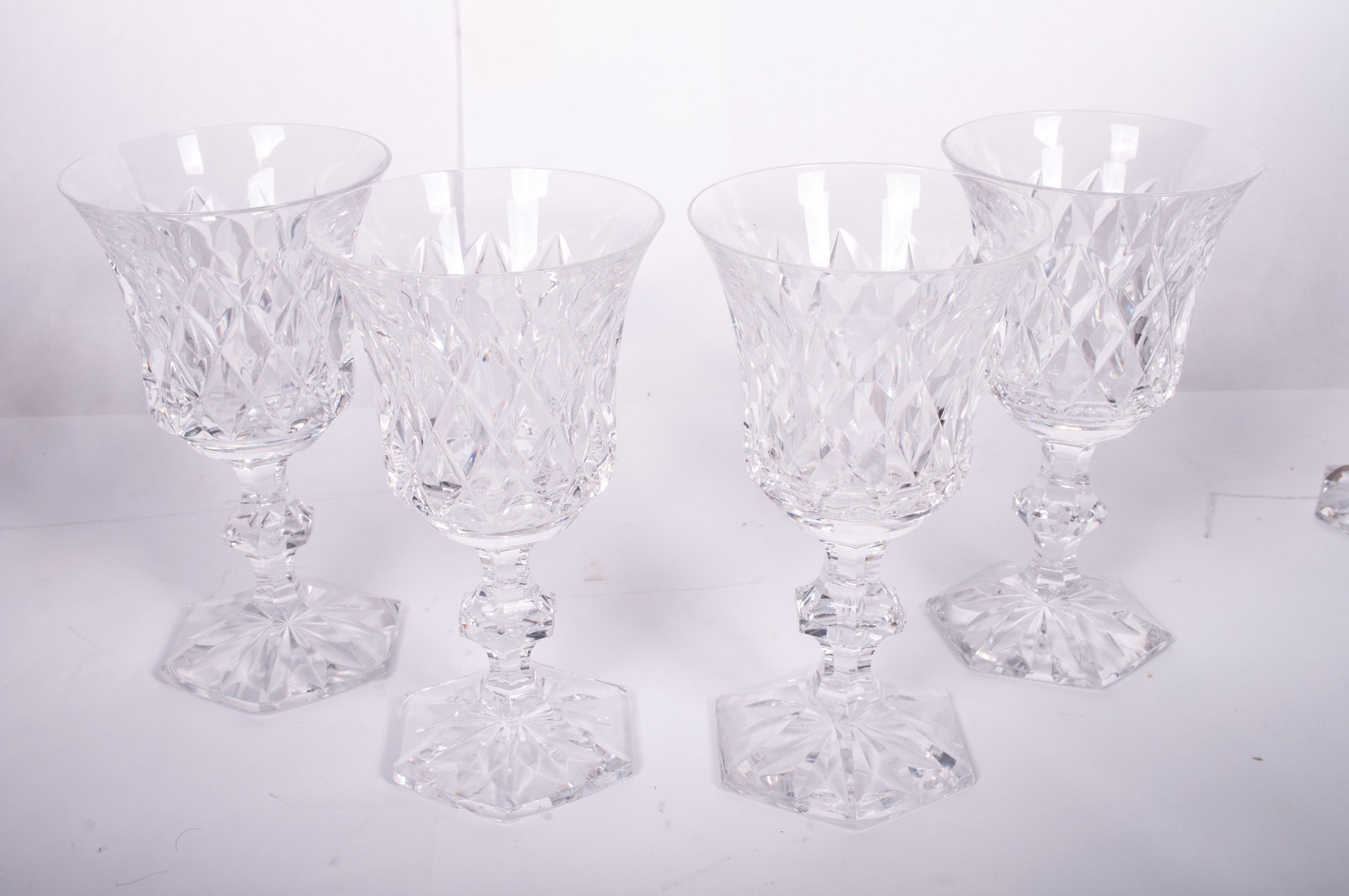 Vintage Val St. Lambert "Metternich Fantaisie" Crystal Decanter and Stemware