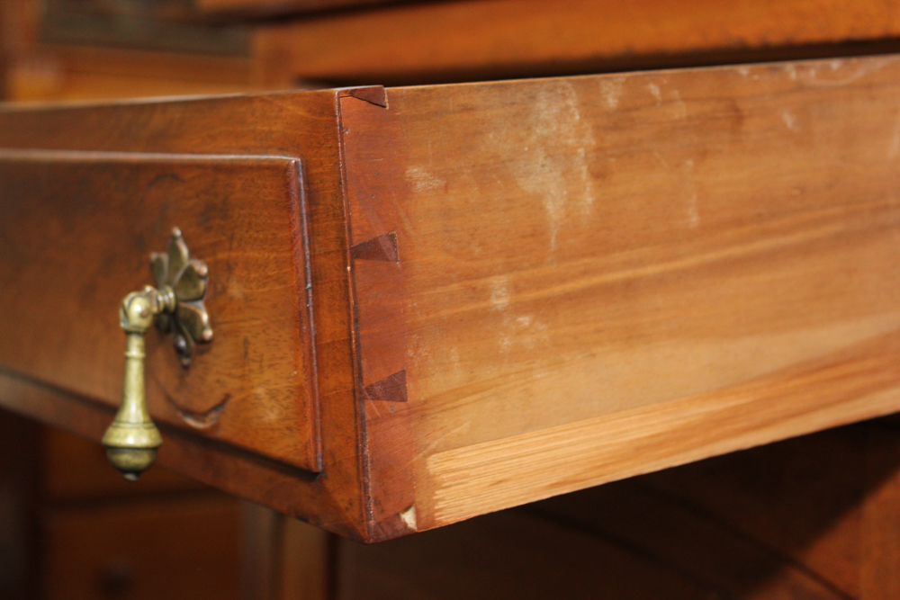 Antique Victorian Walnut Sideboard with Mirrored Top