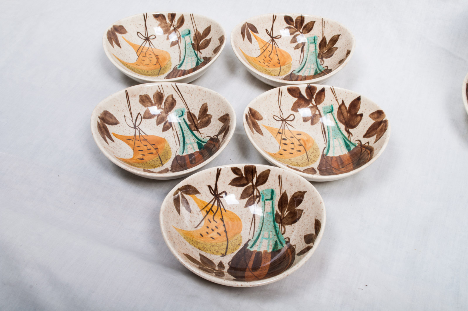 Vintage Red Wing "Tampico" Hand-Painted China Tableware