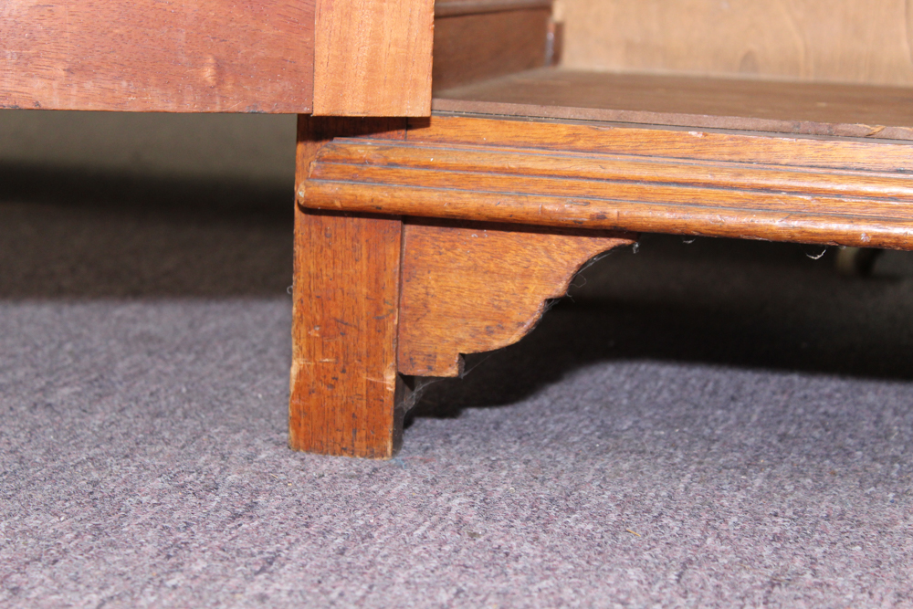 Antique Victorian Walnut Sideboard with Mirrored Top