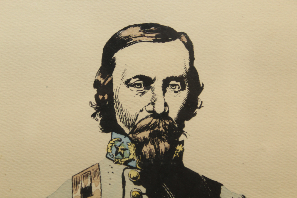 Jack Daug Hand-Colored Portrait of Major General George Pickett