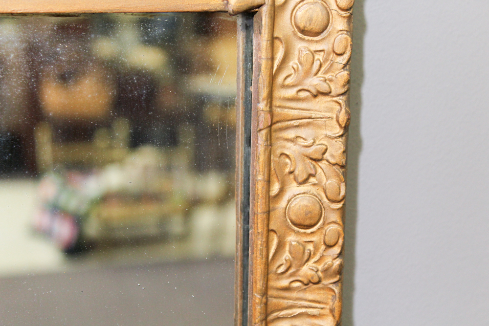 Vintage Trumeau Mirror with Portrait