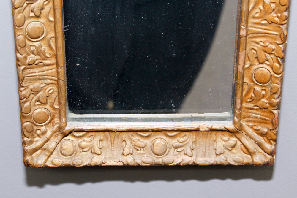 Vintage Trumeau Mirror with Portrait