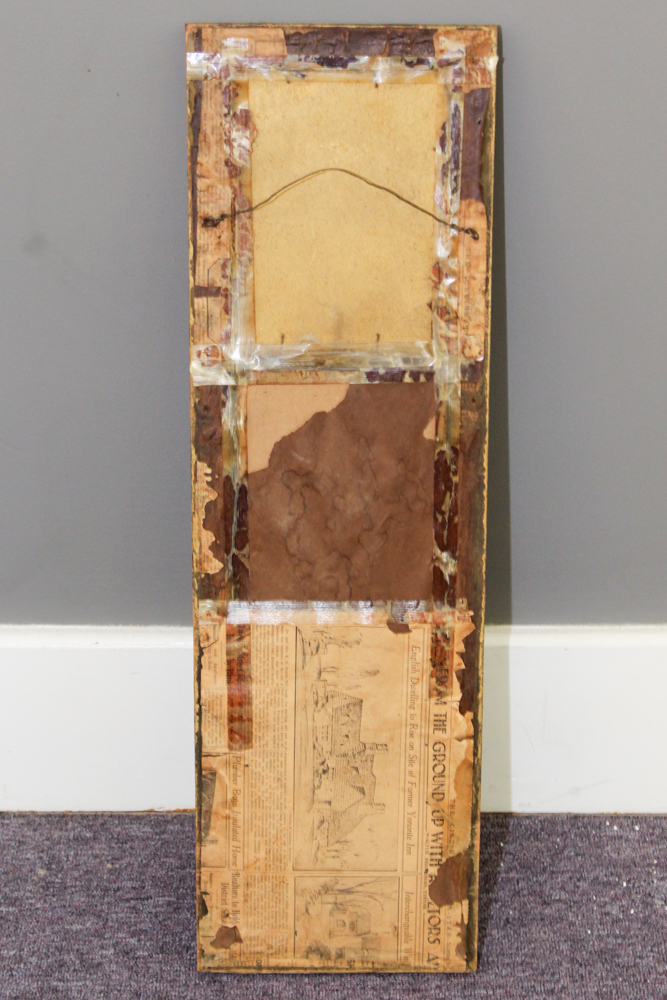 Vintage Trumeau Mirror with Portrait