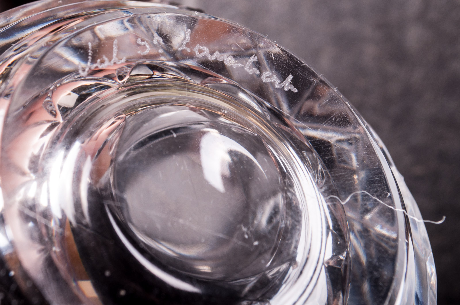 Vintage Val St. Lambert "Metternich Fantaisie" Crystal Decanter and Stemware