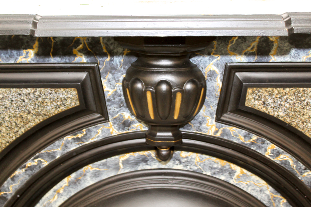 Refinished Victorian Style Fireplace Surround With Mantel