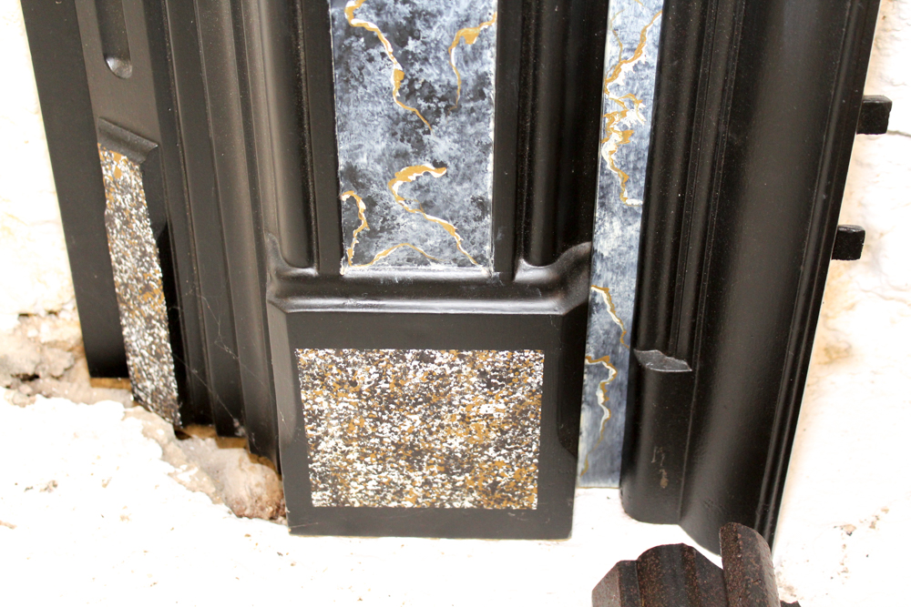 Refinished Victorian Style Fireplace Surround With Mantel