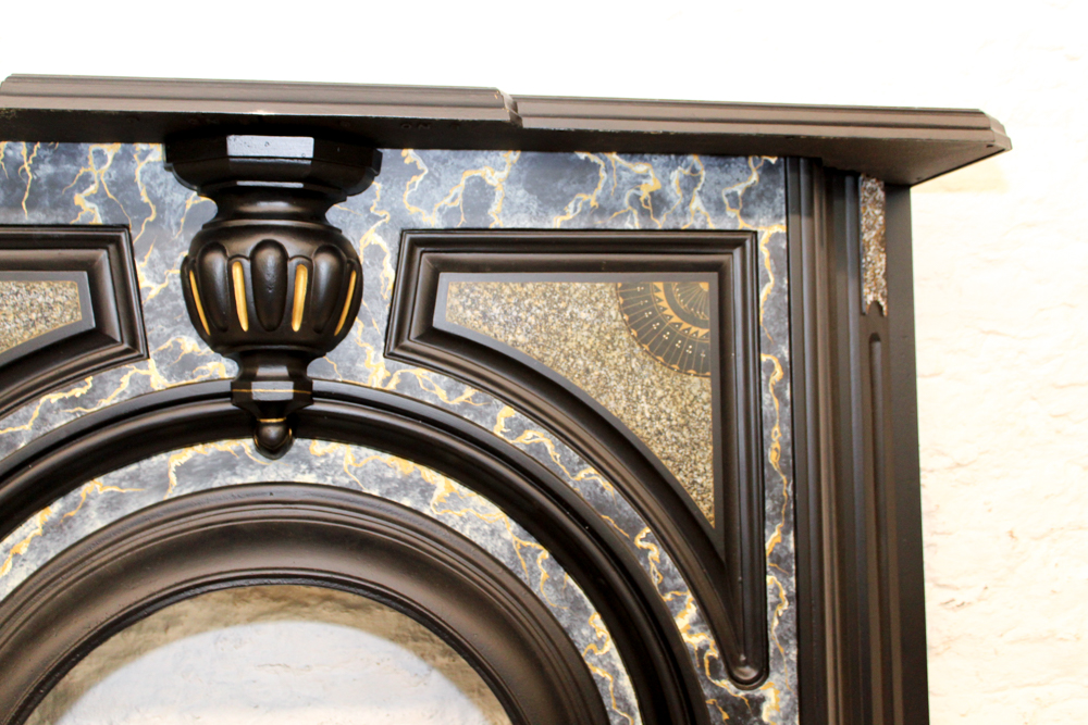 Refinished Victorian Style Fireplace Surround With Mantel