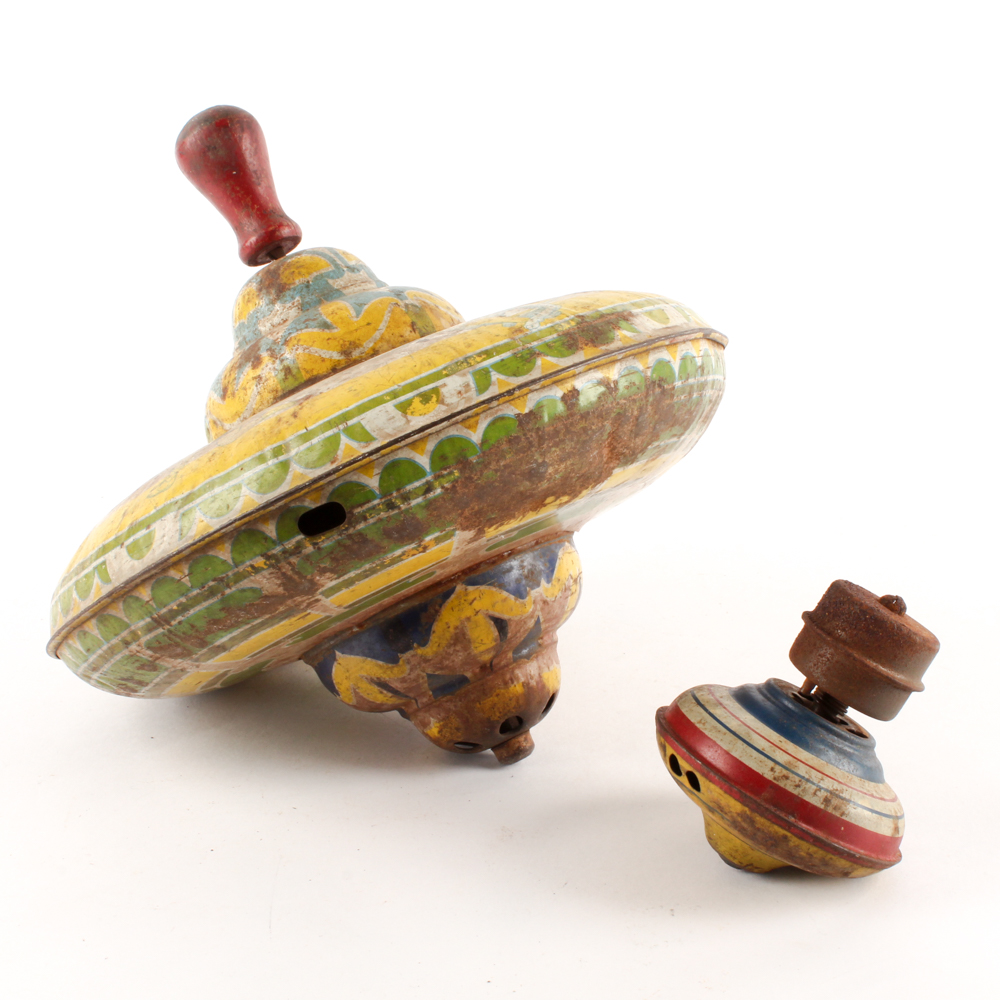 Vintage Tin Litho Tops