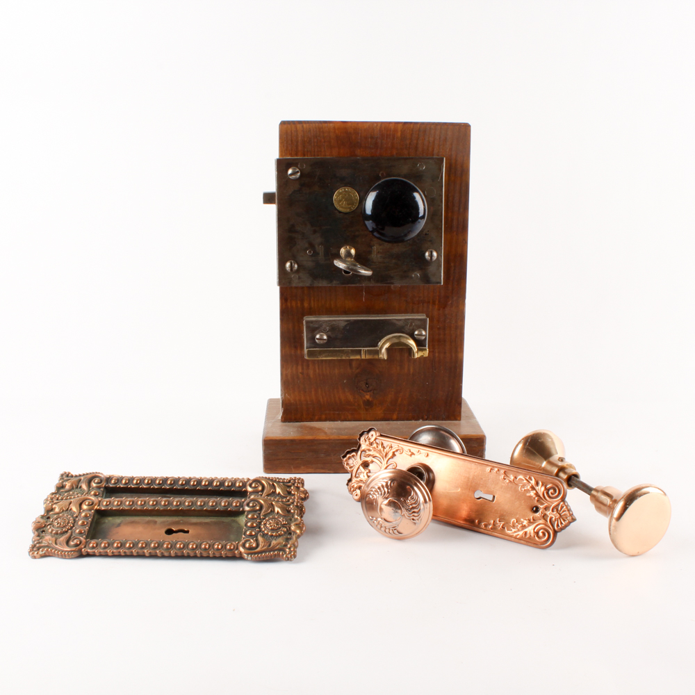 Antique Door Hardware and Rim Lock