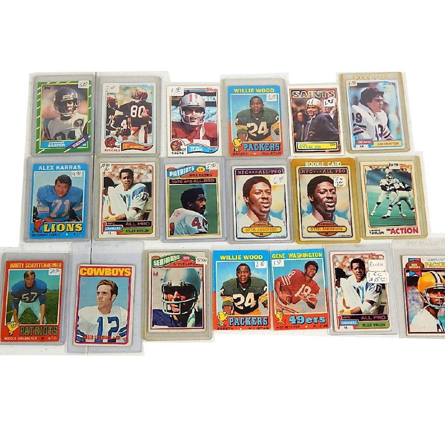 1970s to Early 1980s Star and Hall of Fame Football Card  Collection