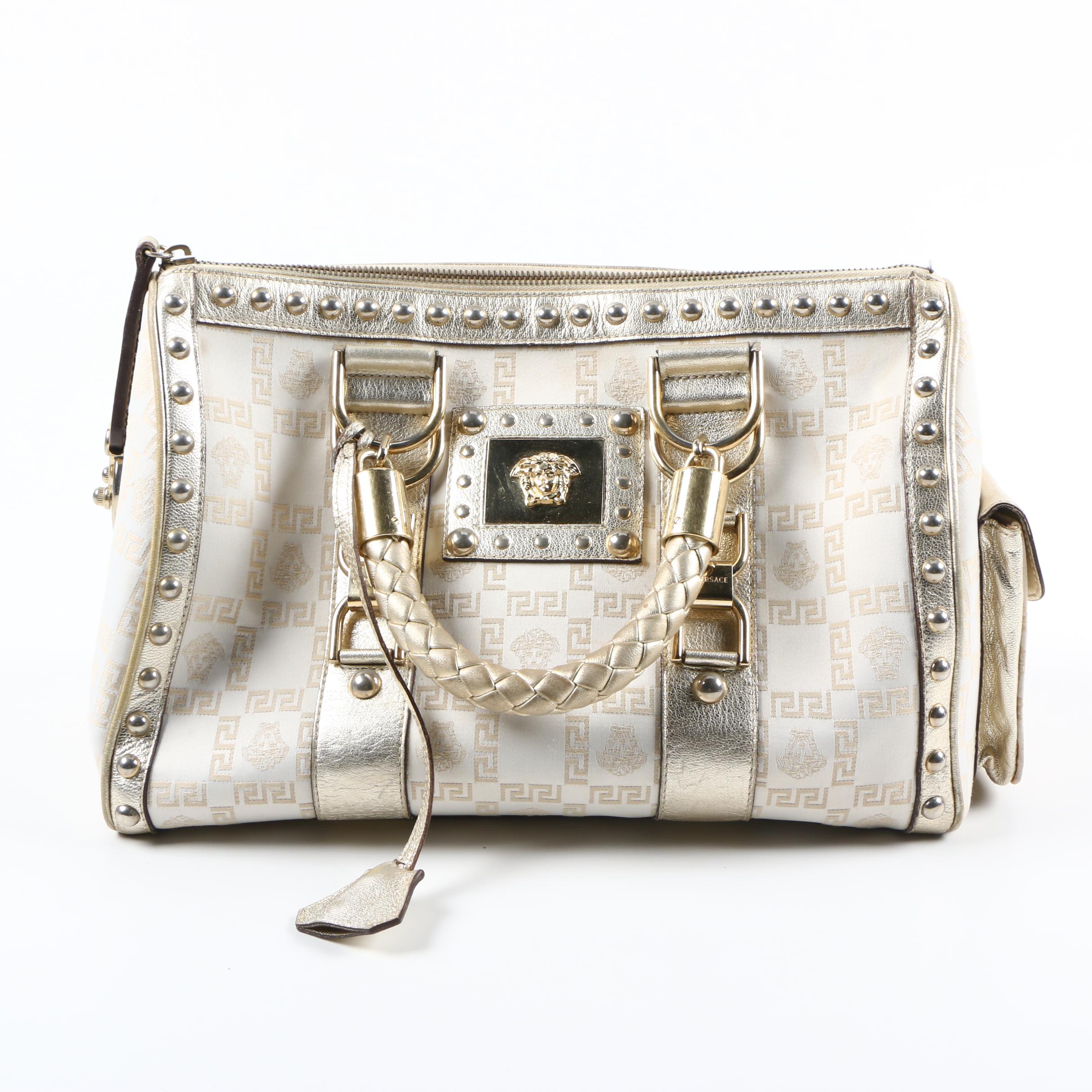 Versace Metallic Monogram Madonna Bag
