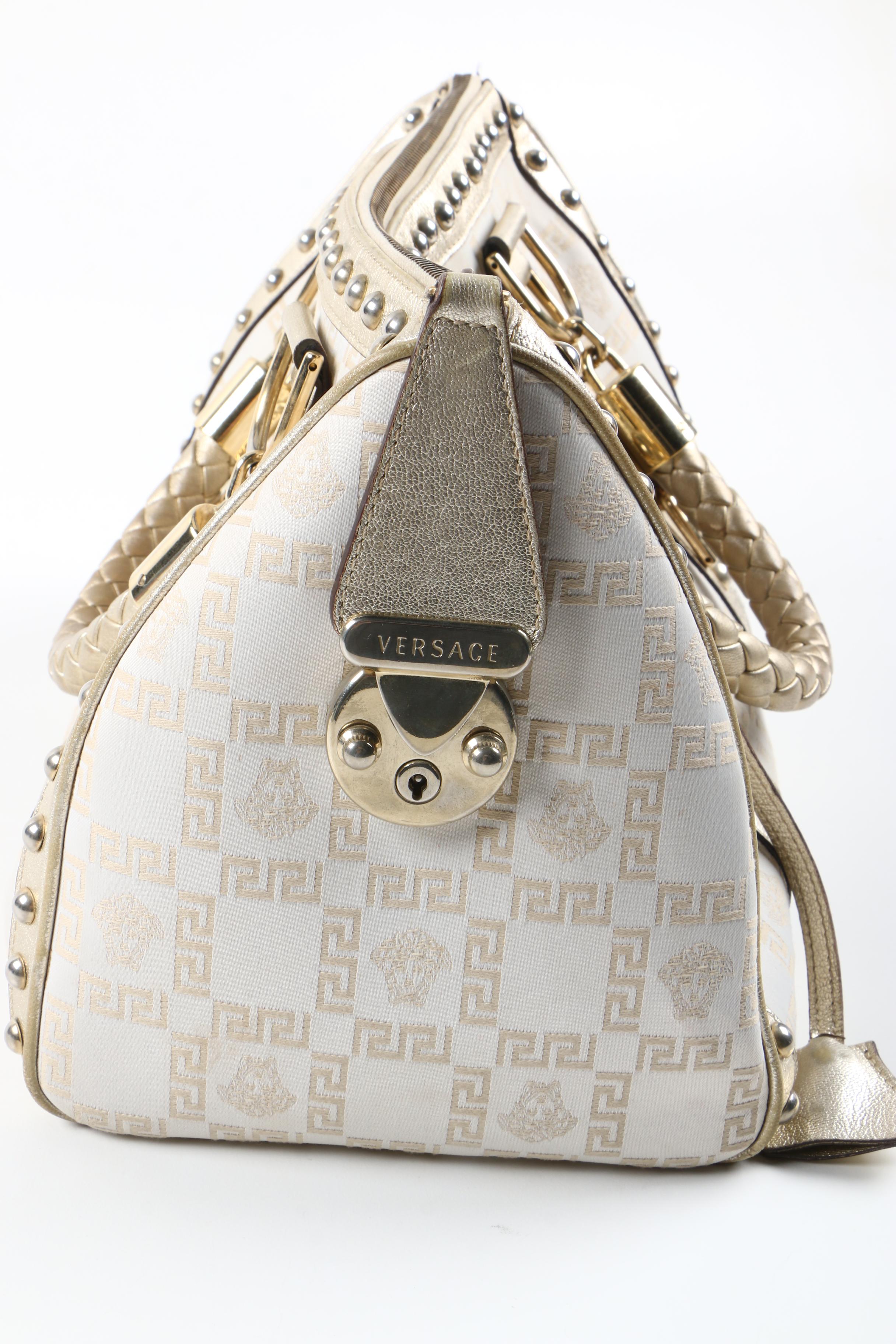 Versace Metallic Monogram Madonna Bag