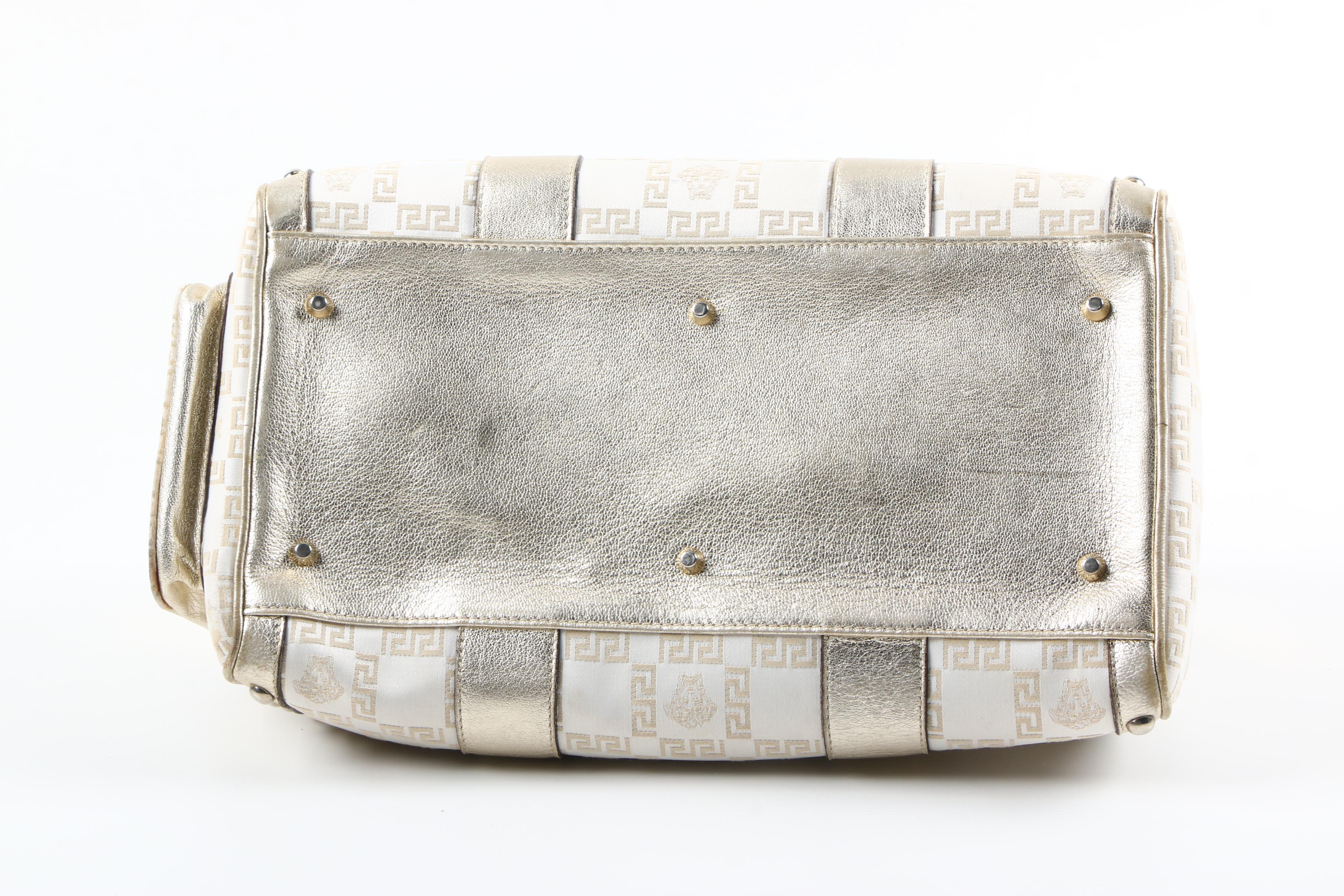 Versace Metallic Monogram Madonna Bag