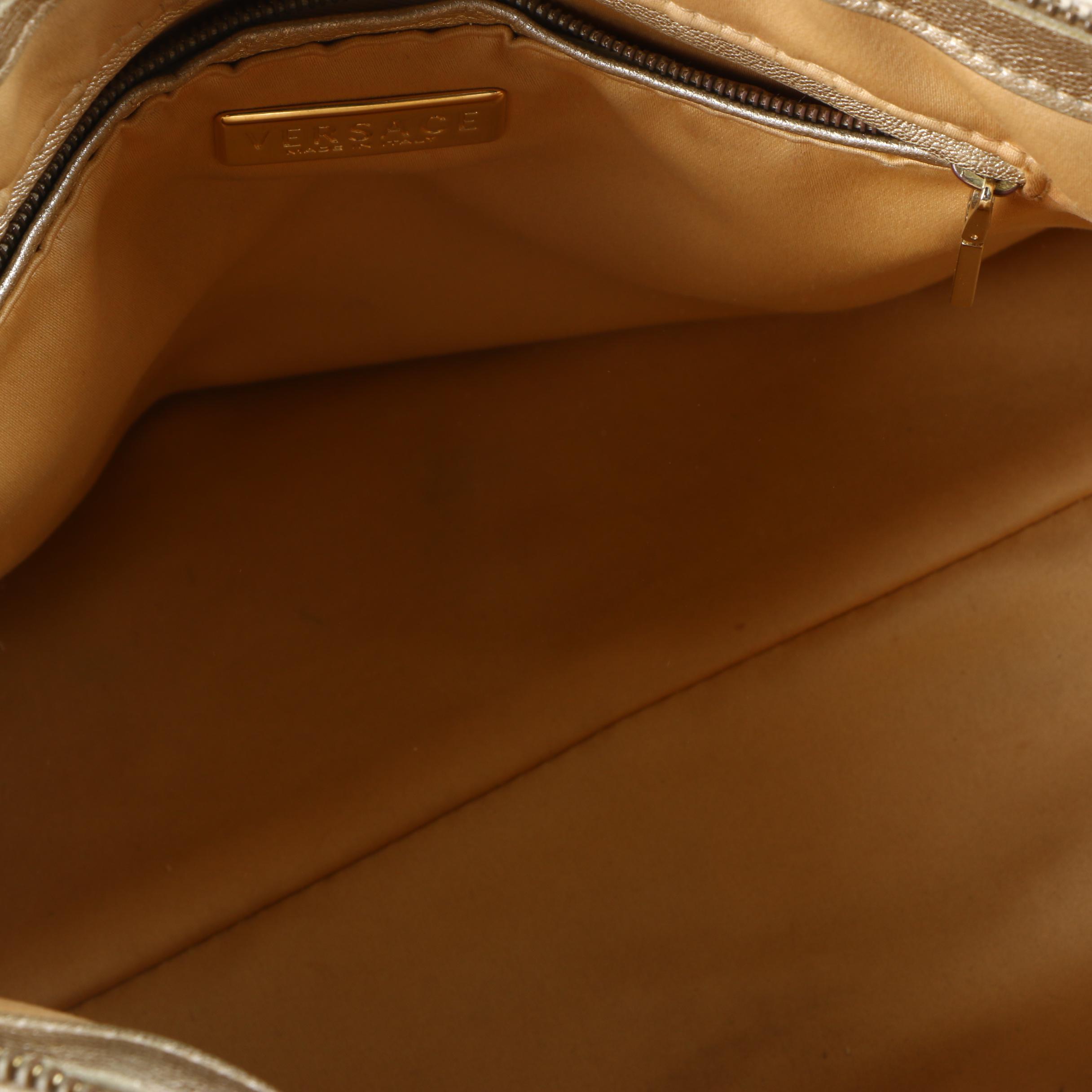 Versace Metallic Monogram Madonna Bag