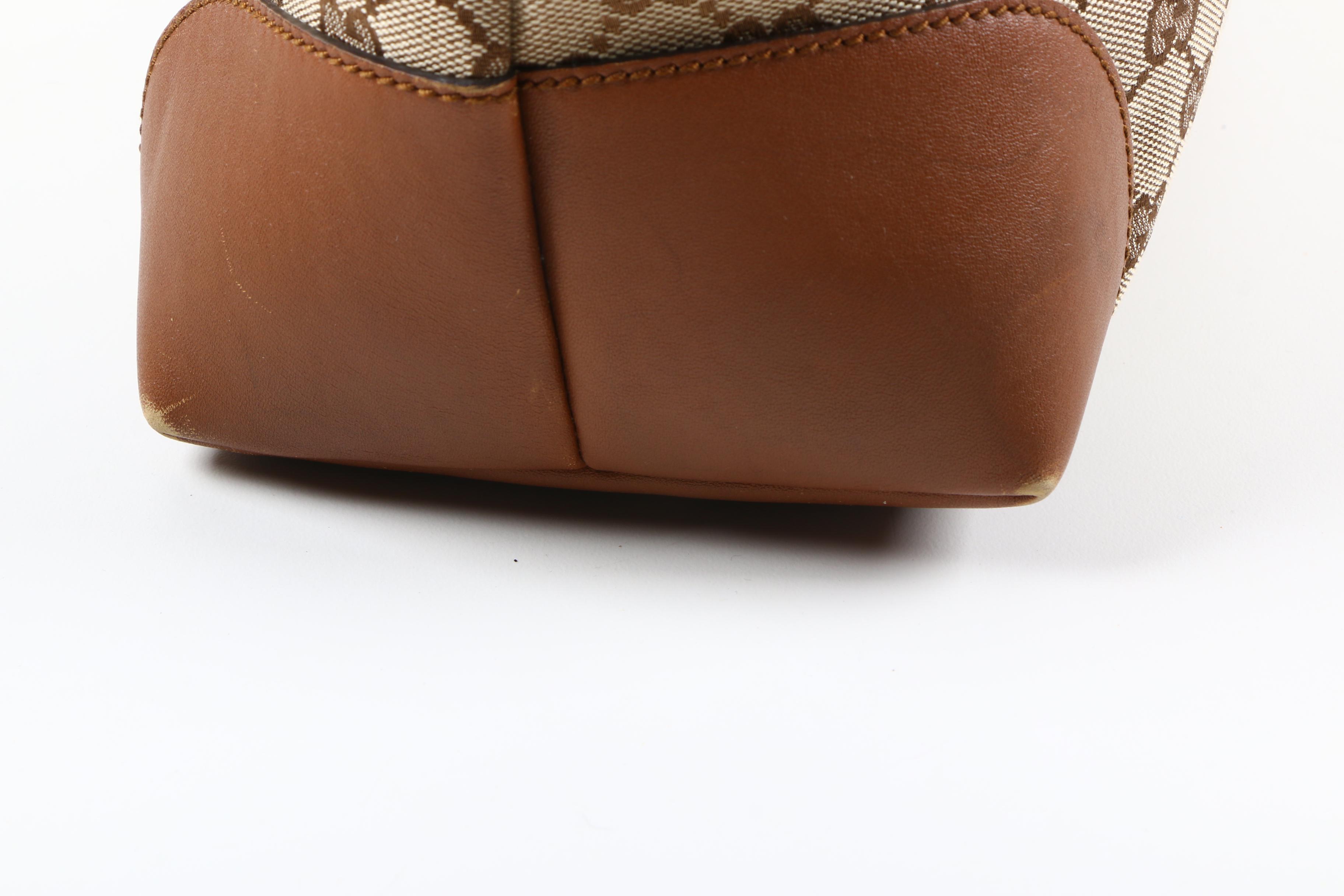 Gucci GG Canvas and Leather Tote Bag