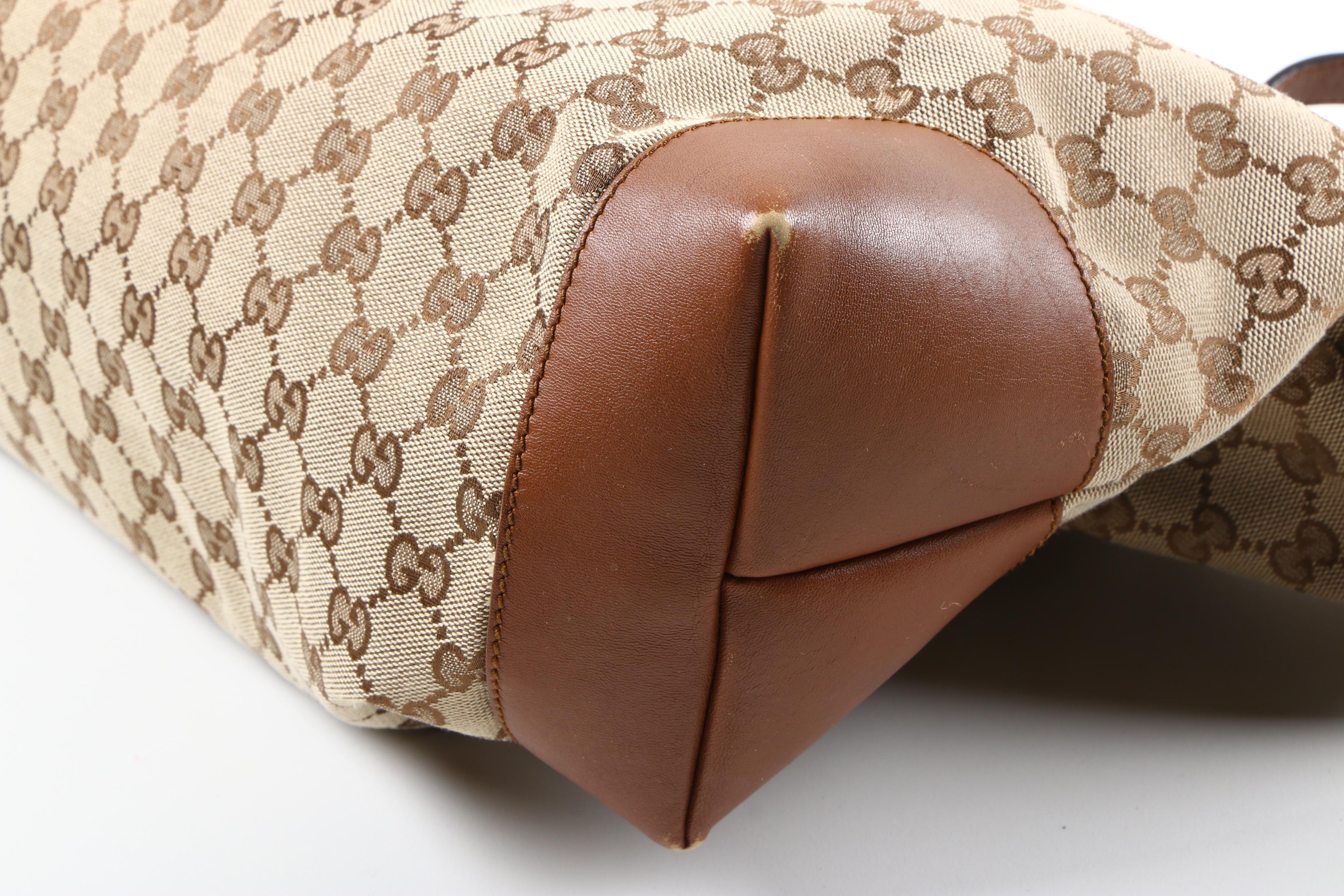 Gucci GG Canvas and Leather Tote Bag