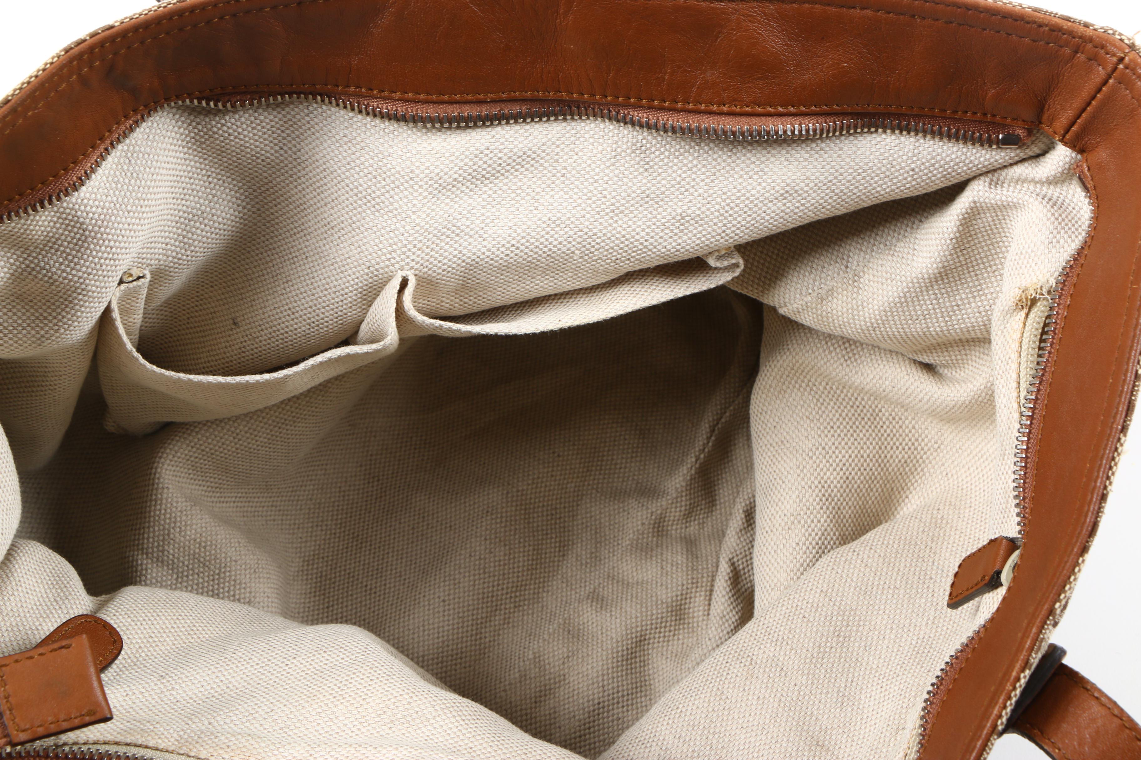 Gucci GG Canvas and Leather Tote Bag