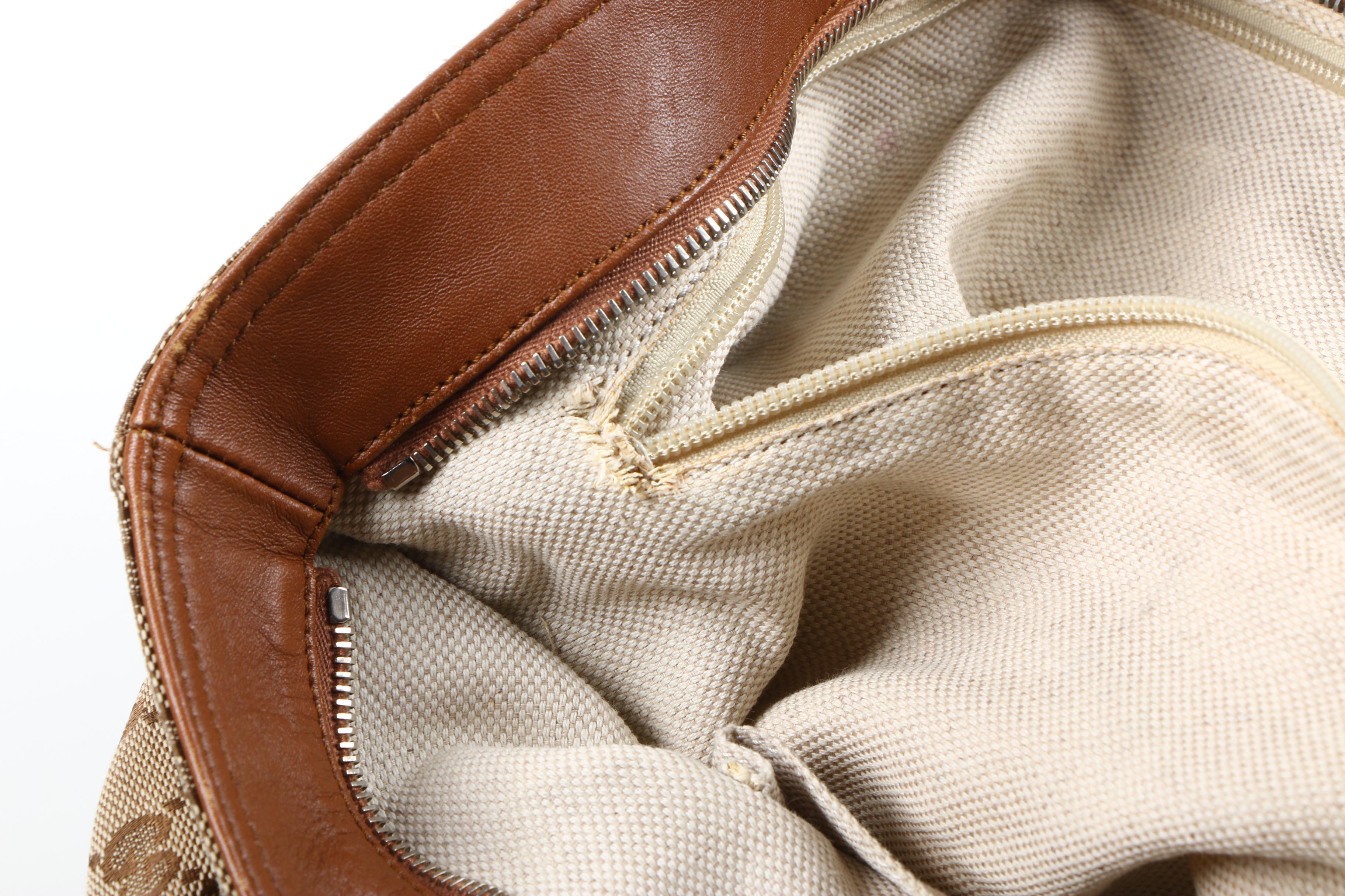 Gucci GG Canvas and Leather Tote Bag