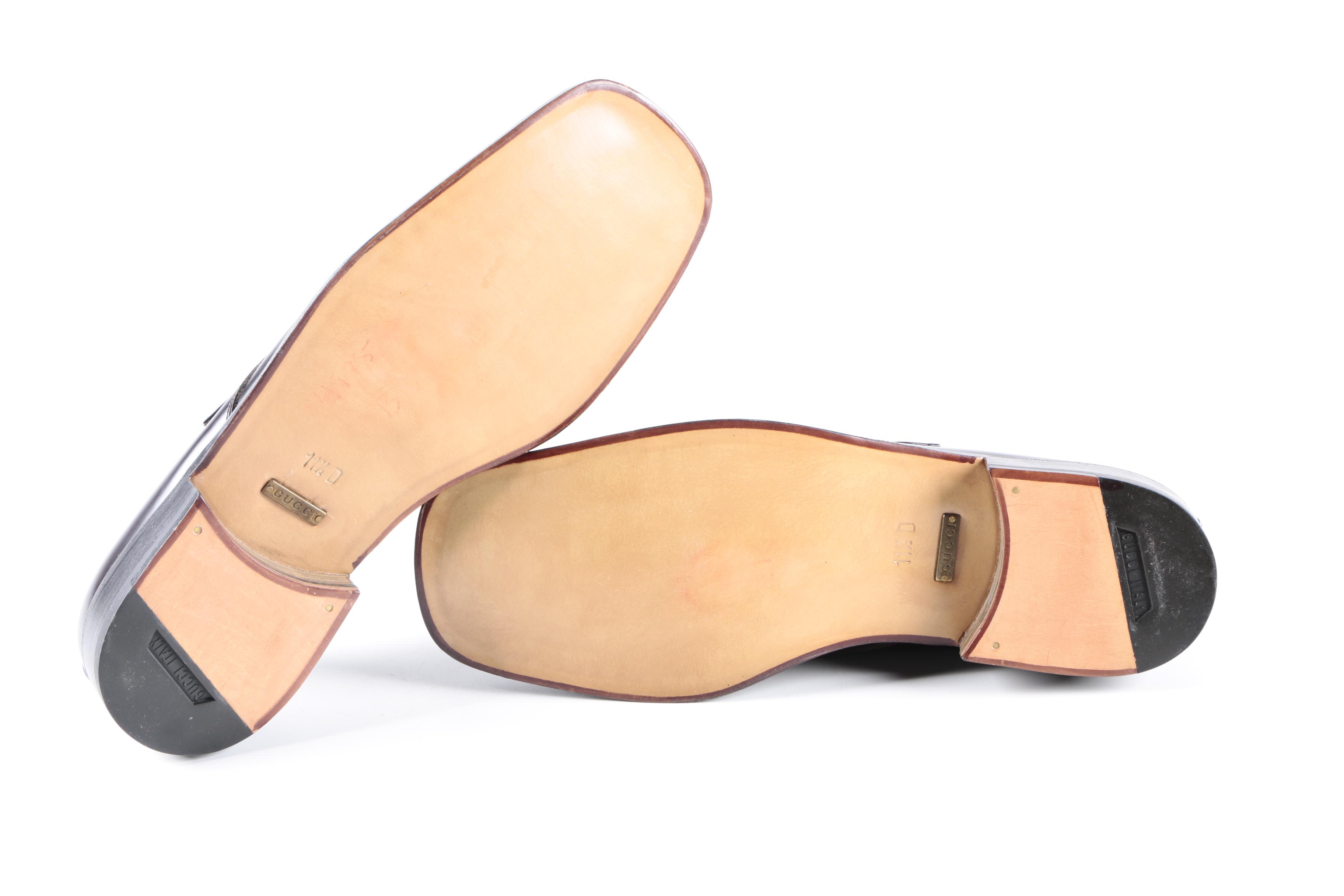 Men's Gucci Brown Leather Monk Strap Loafers