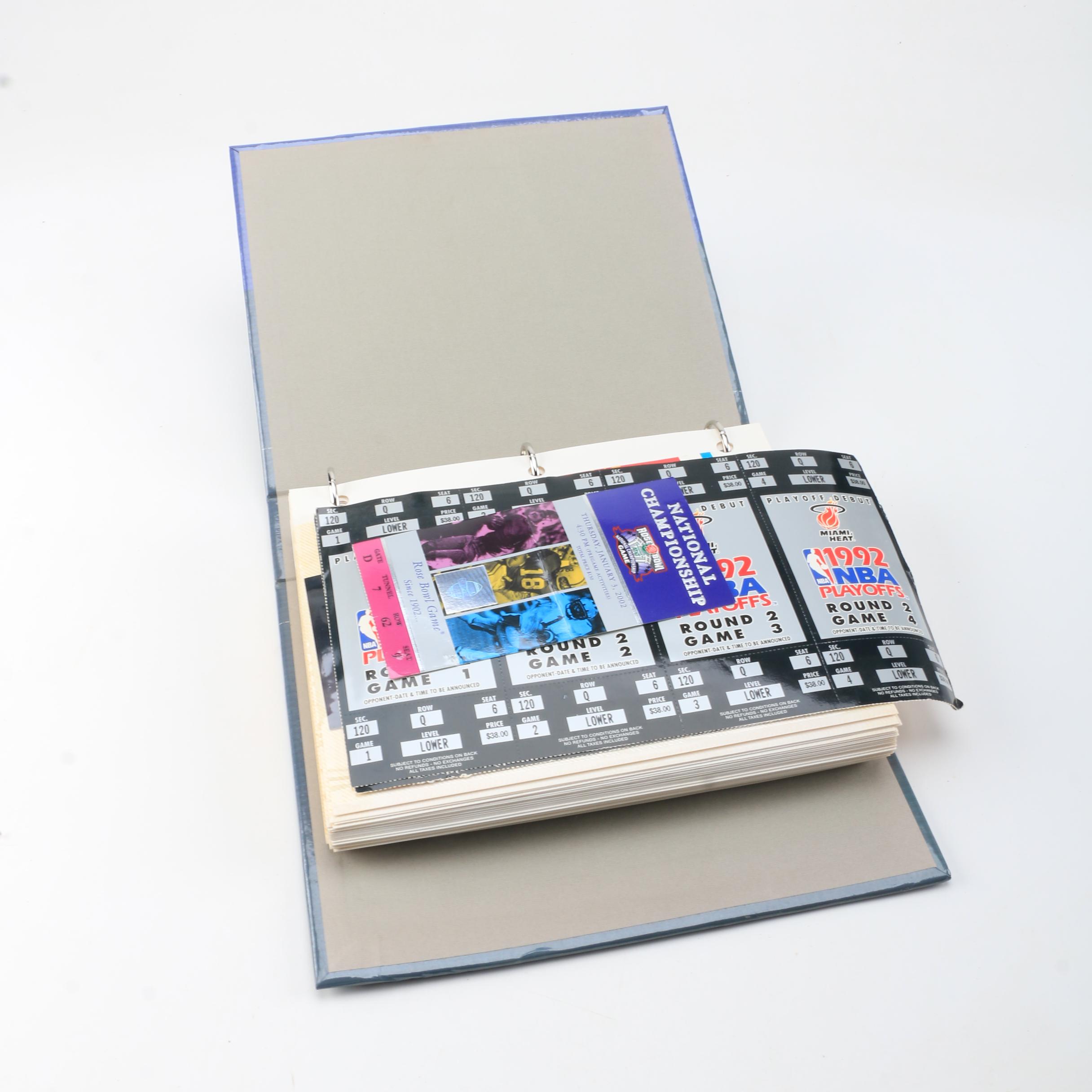 Pro Sports Ticket Stubs