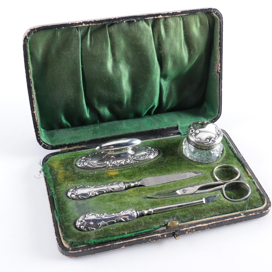 1914-1915 Henry Matthews Sterling Silver Manicure Set