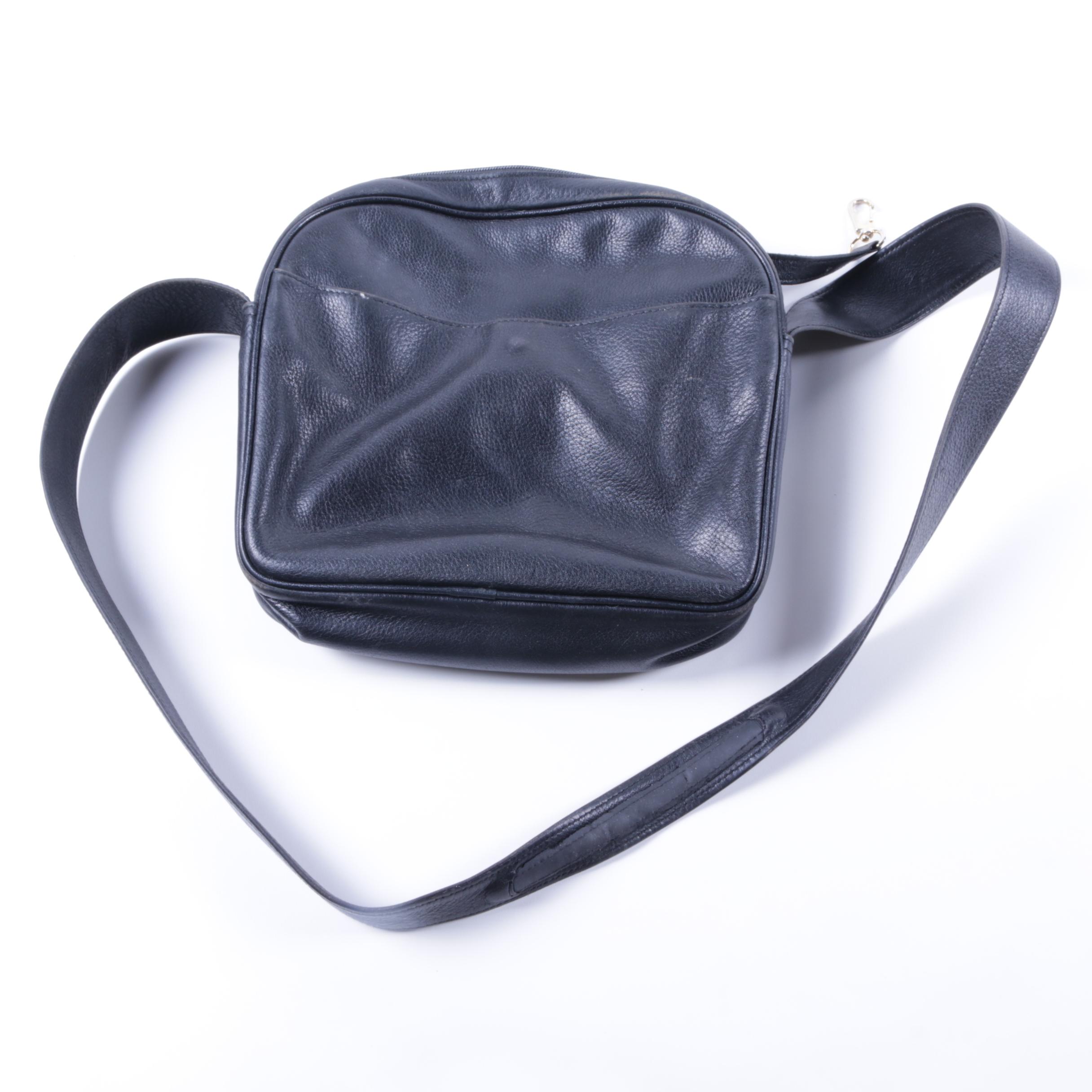 Vintage Longchamp Black Leather Bag