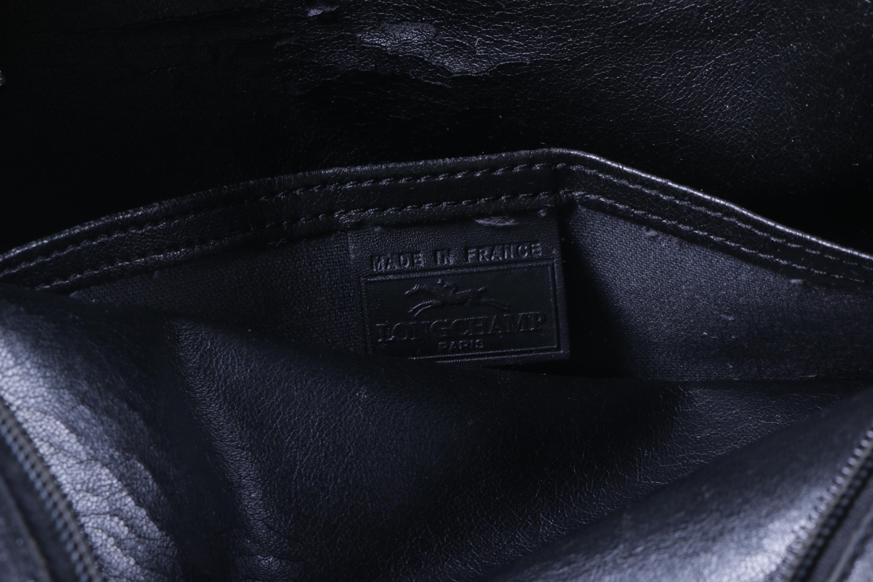 Vintage Longchamp Black Leather Bag