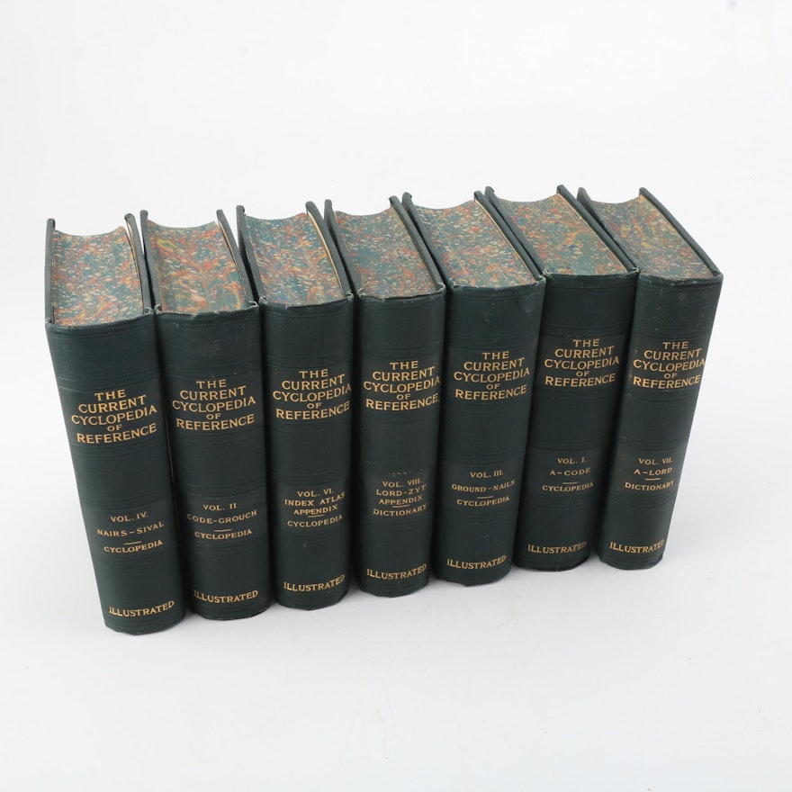 1913 "The Current Cyclopedia of Reference" in Seven Volumes