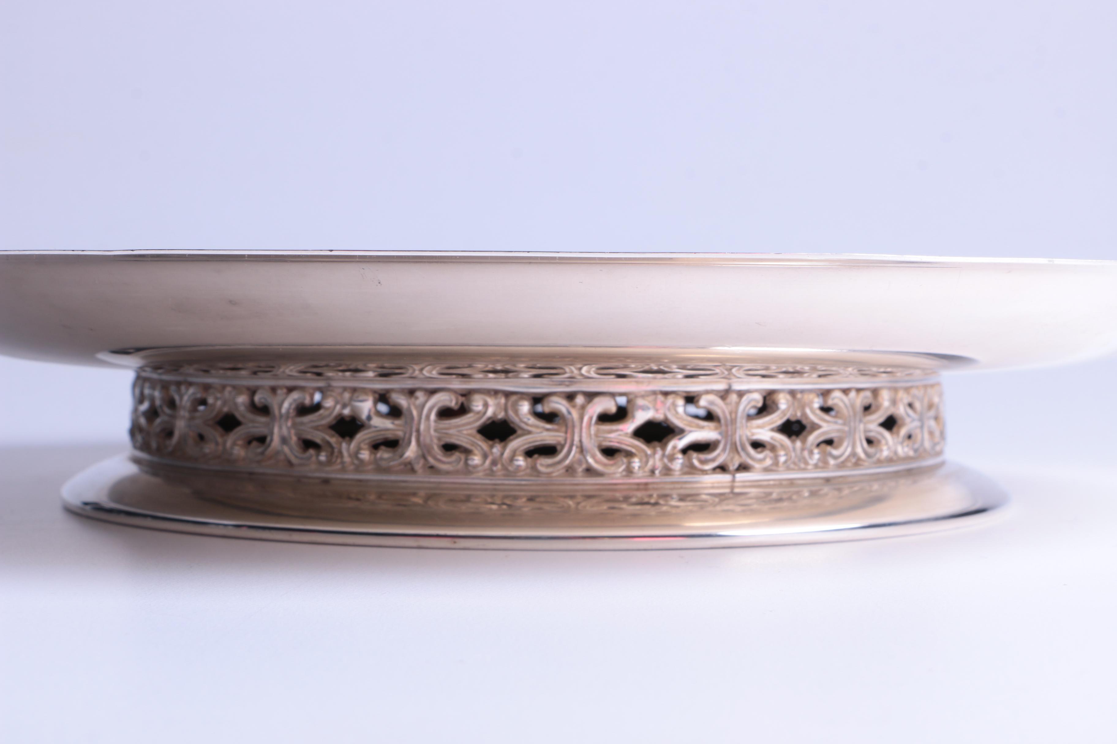 Poole Silver Plate Footed Cake Stand with other Silver Plate Serveware