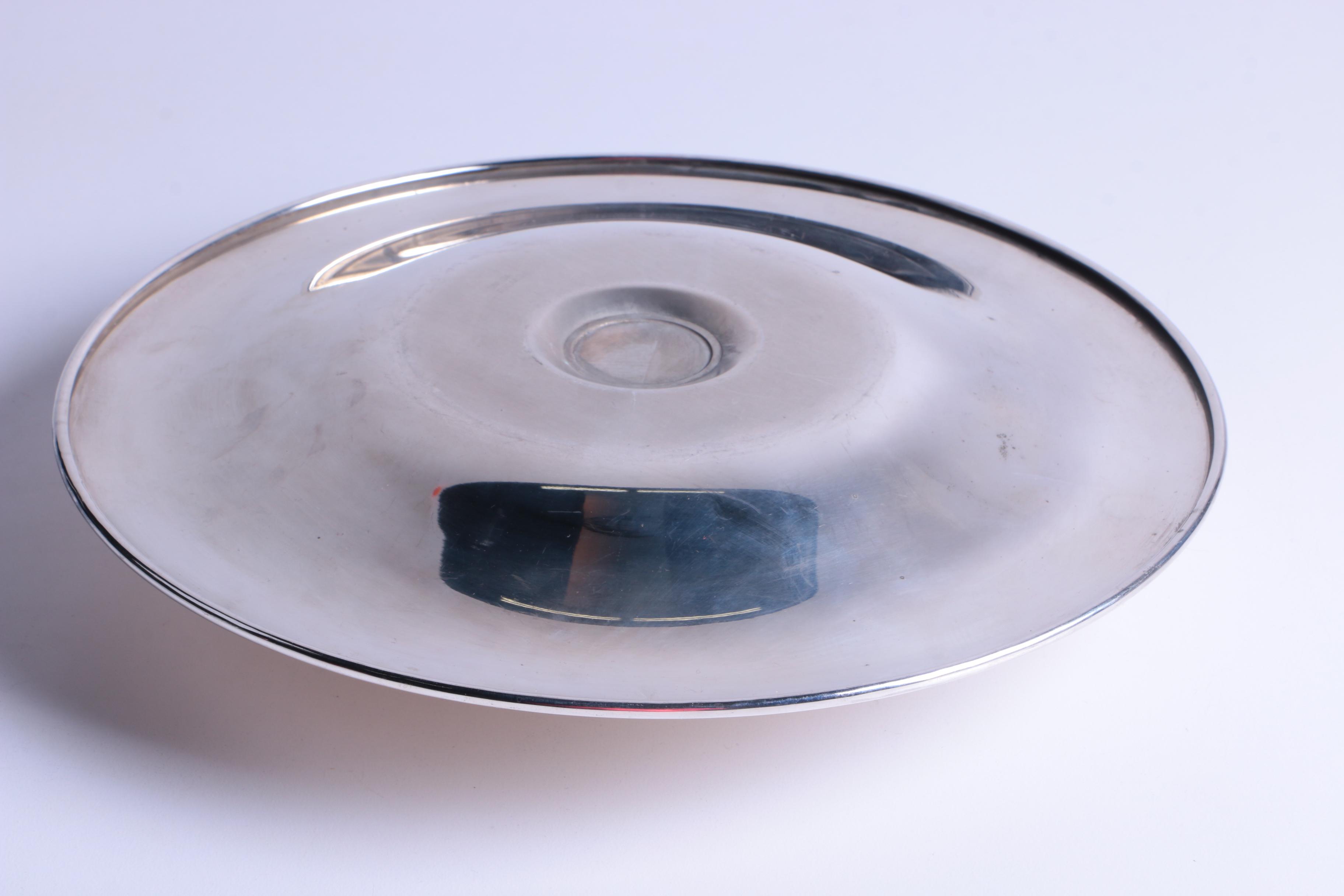 Poole Silver Plate Footed Cake Stand with other Silver Plate Serveware