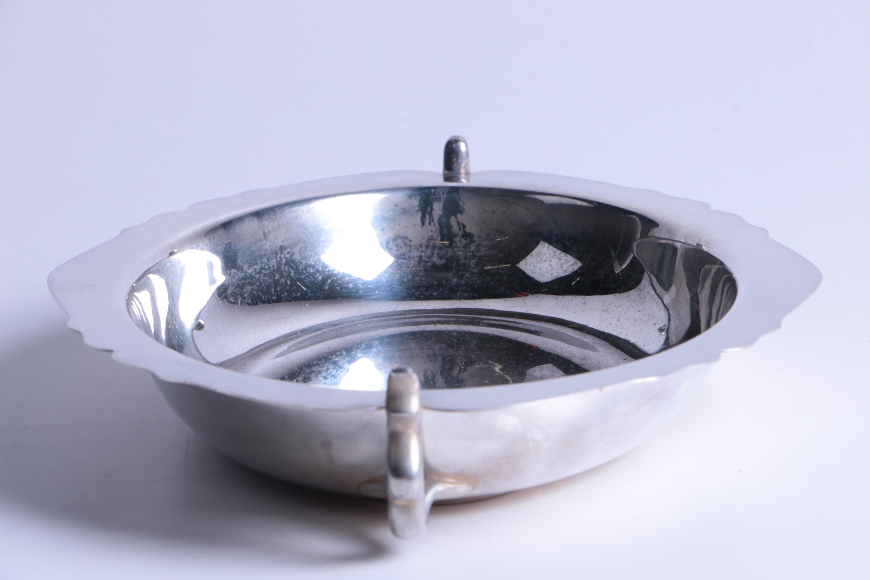 Poole Silver Plate Footed Cake Stand with other Silver Plate Serveware