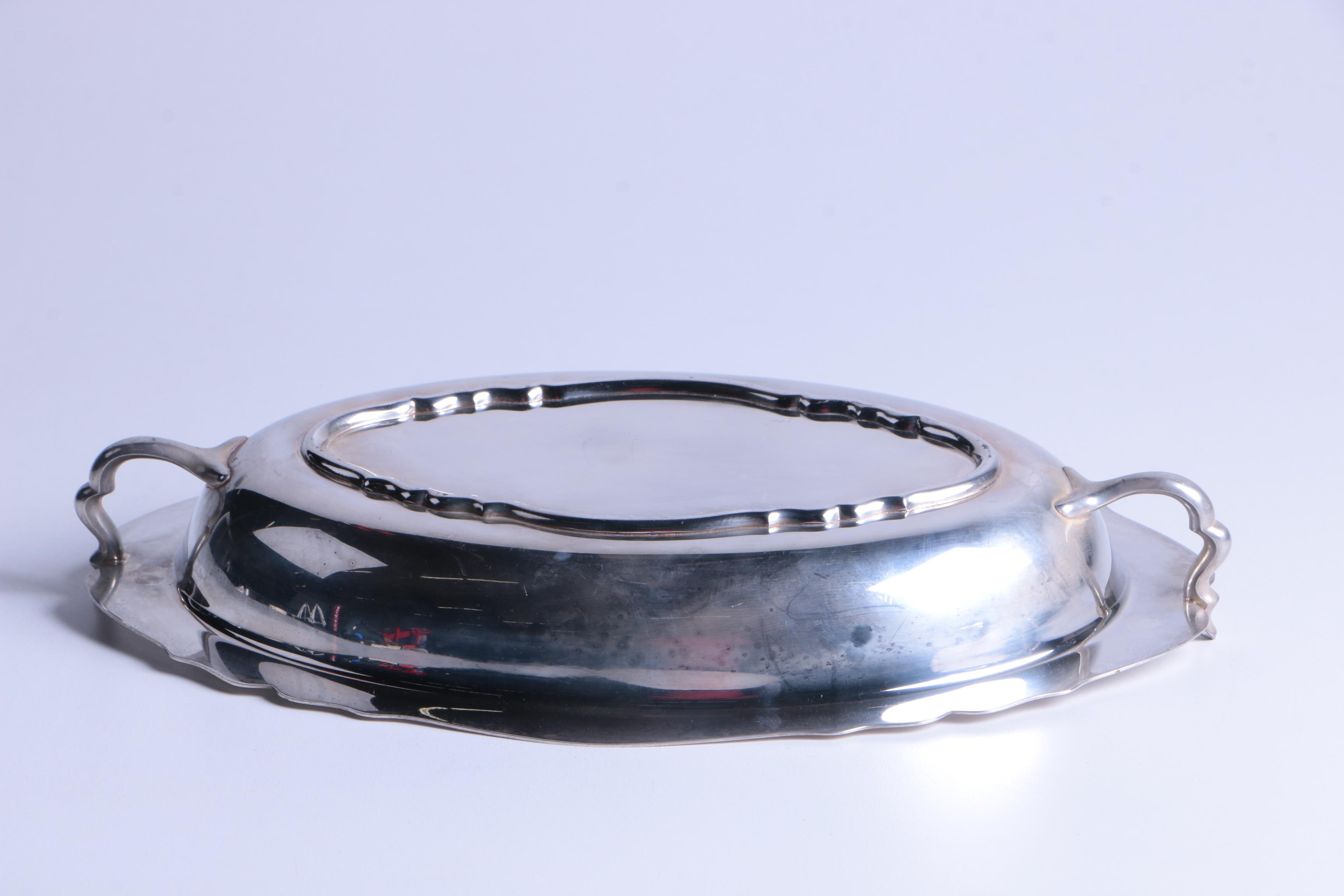 Poole Silver Plate Footed Cake Stand with other Silver Plate Serveware