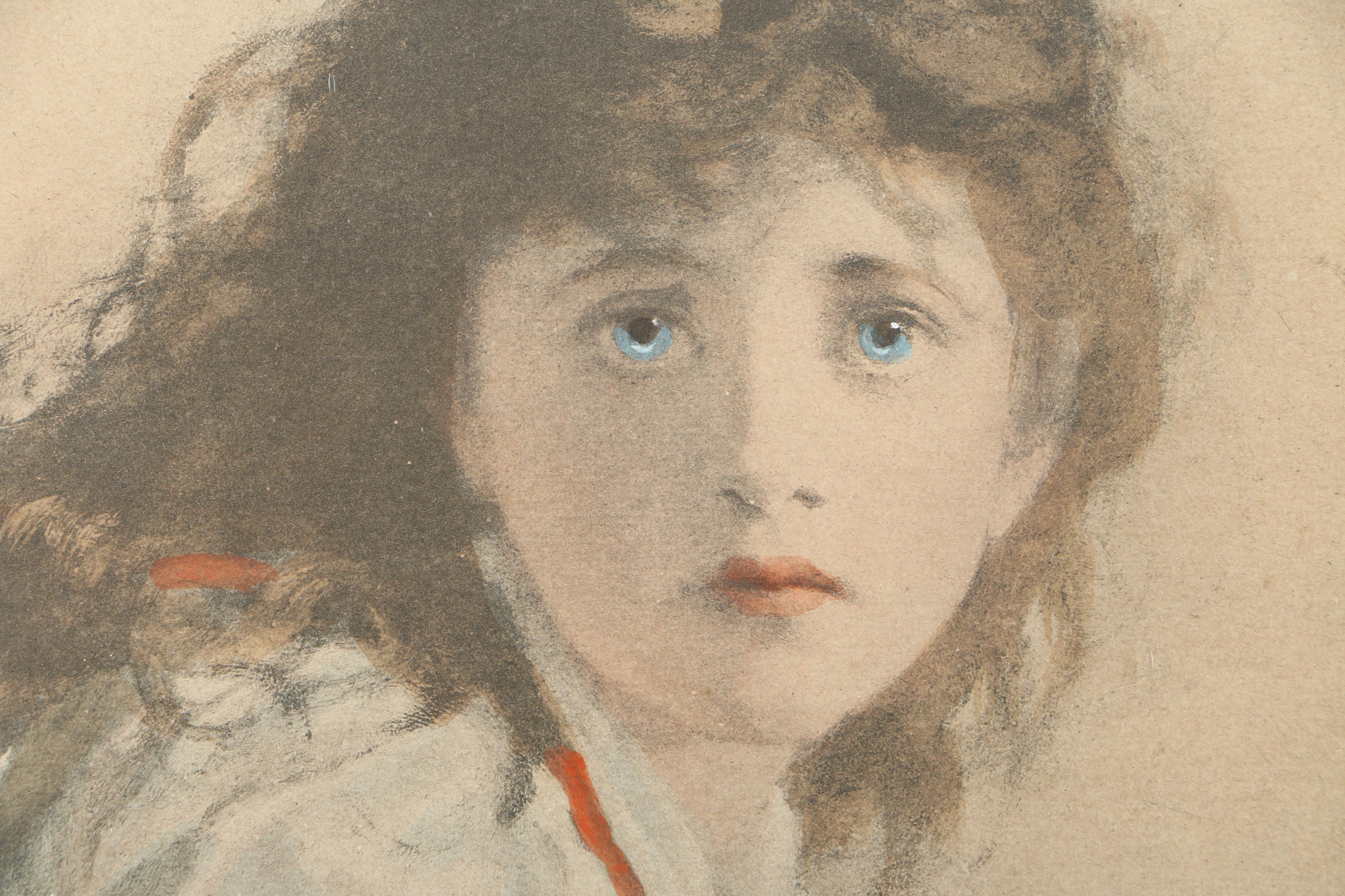 Lithograph on Paper After George E. Hicks "Penny a Bunch"