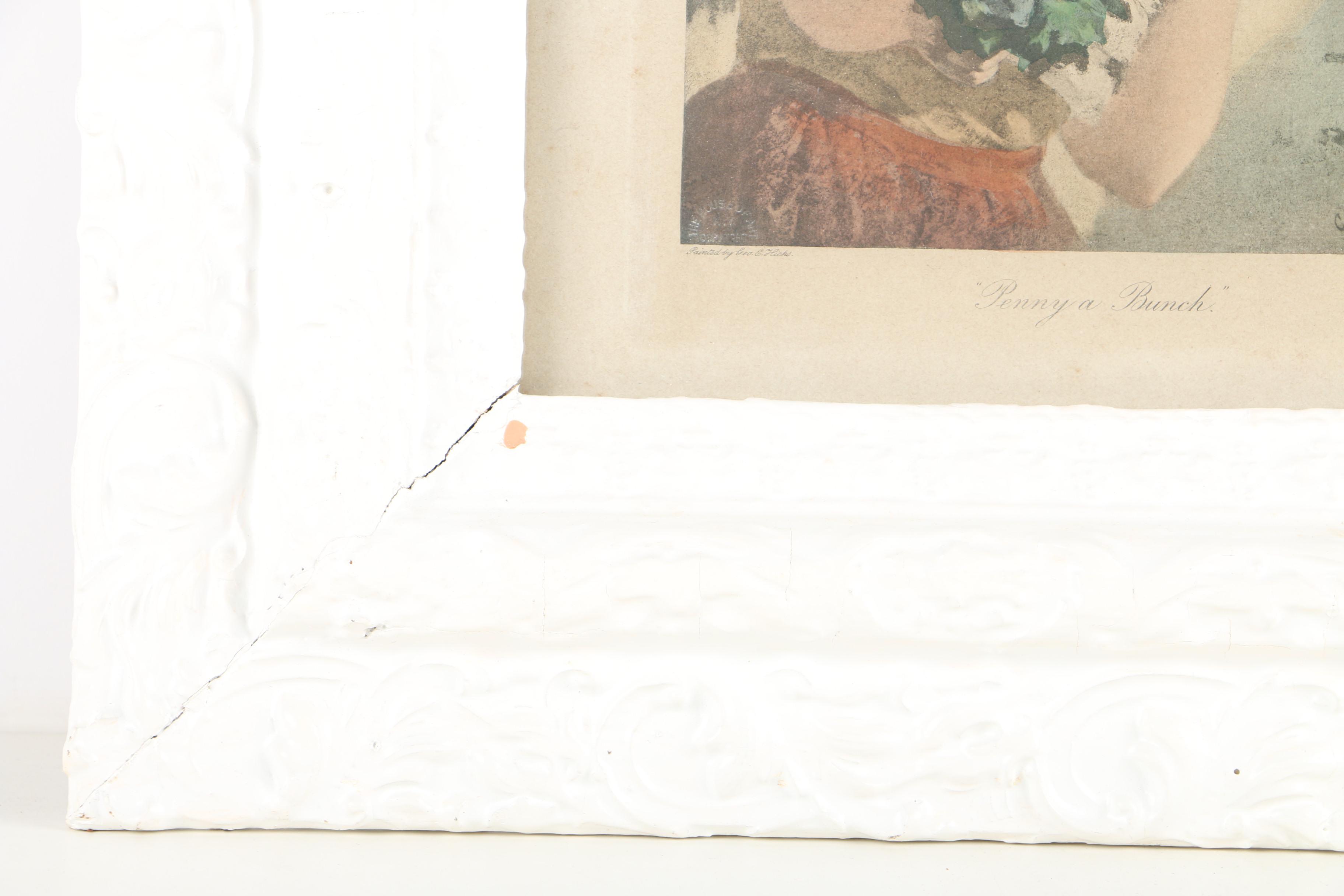 Lithograph on Paper After George E. Hicks "Penny a Bunch"