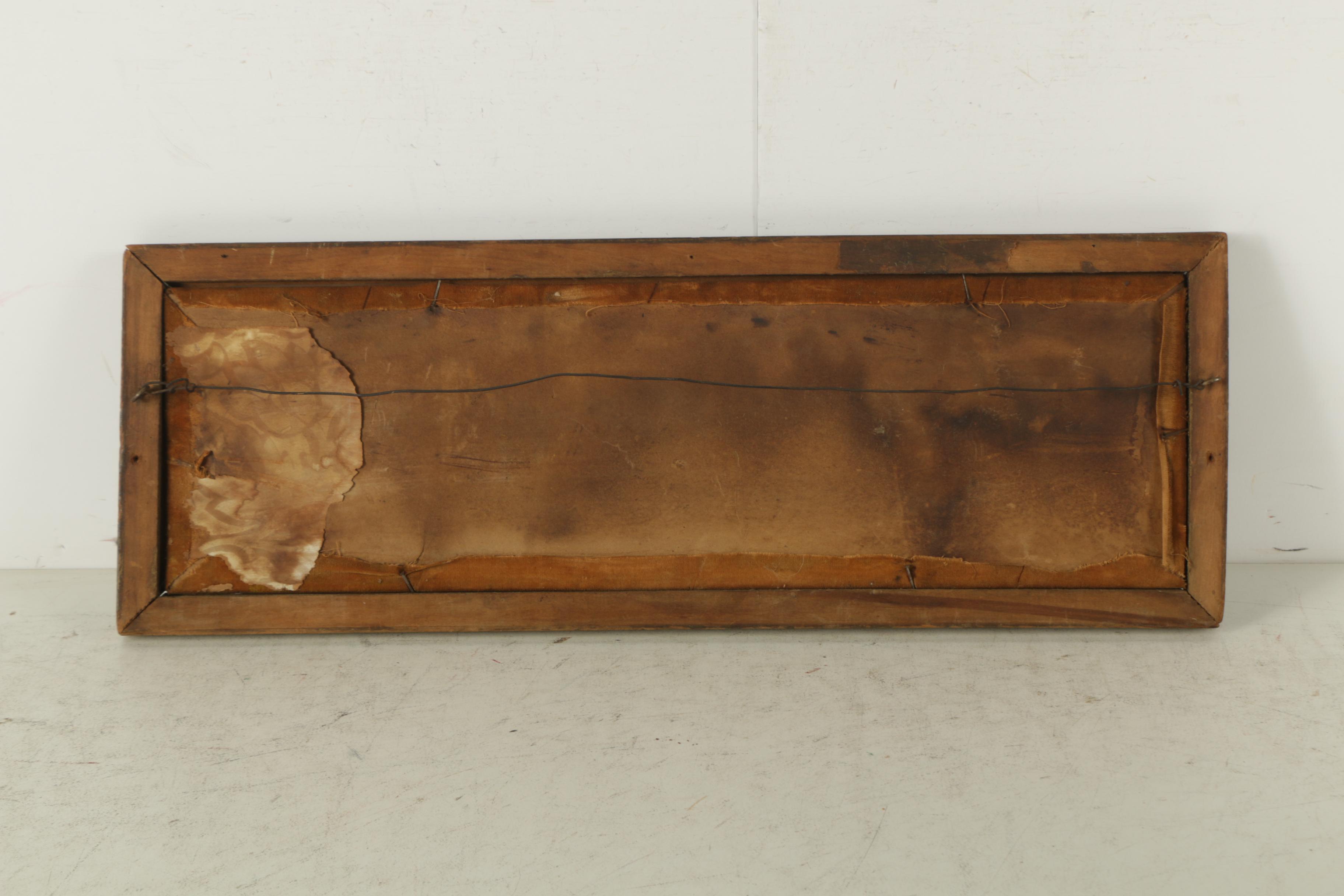 Oil Painting on Velvet with Silver Gelatin Reproduction of a Painting