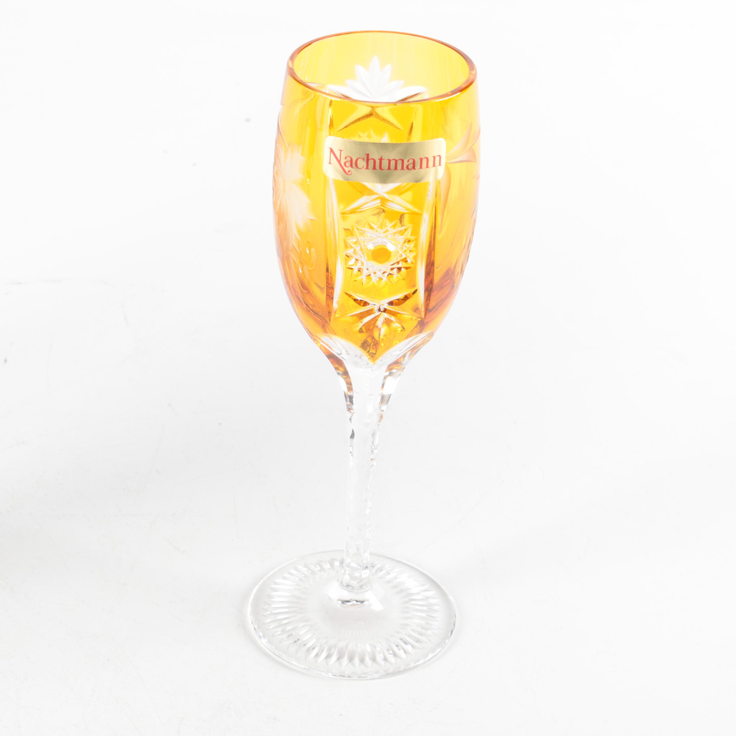 Nachtmann "Traube" Cased to Clear Colored Crystal Stemware