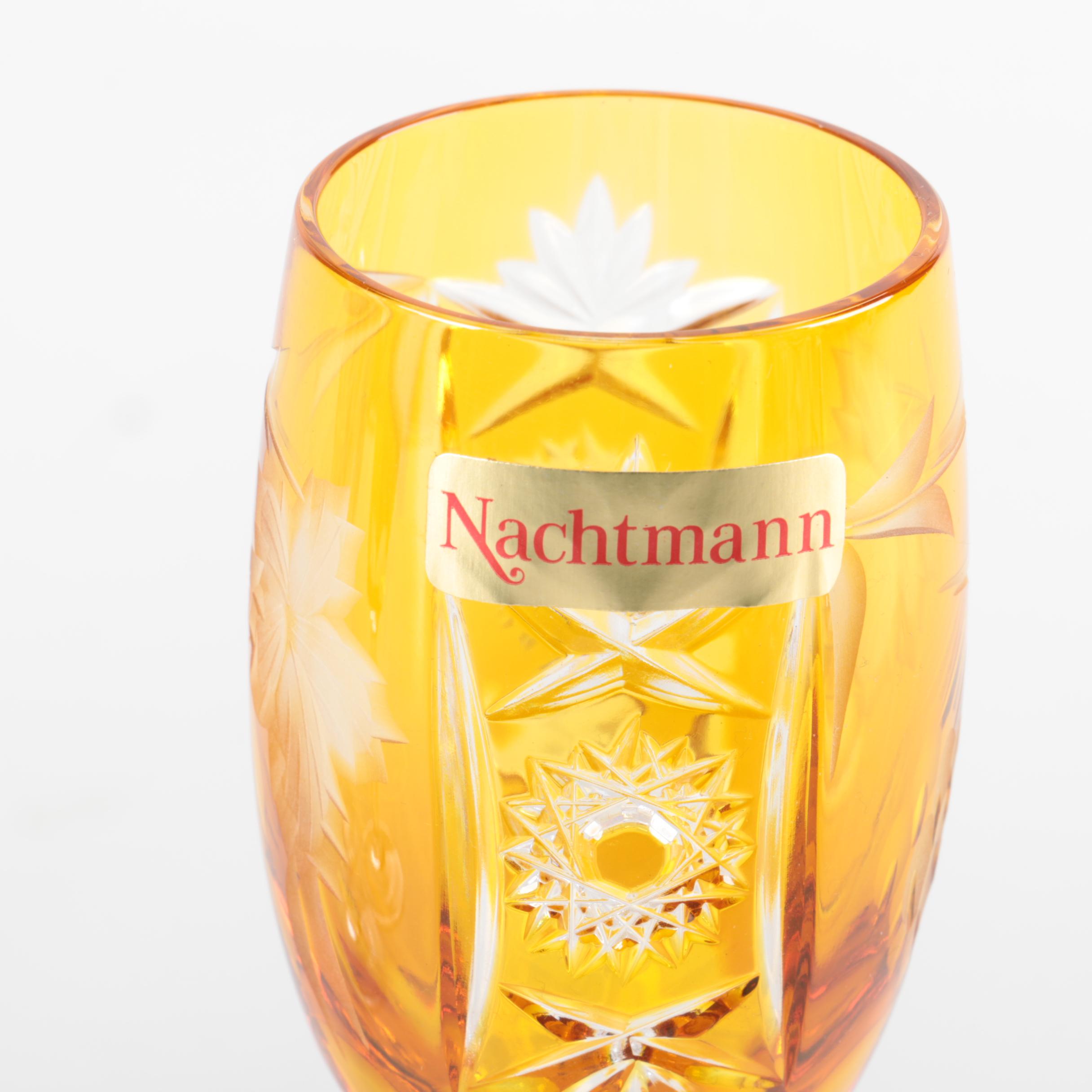 Nachtmann "Traube" Cased to Clear Colored Crystal Stemware