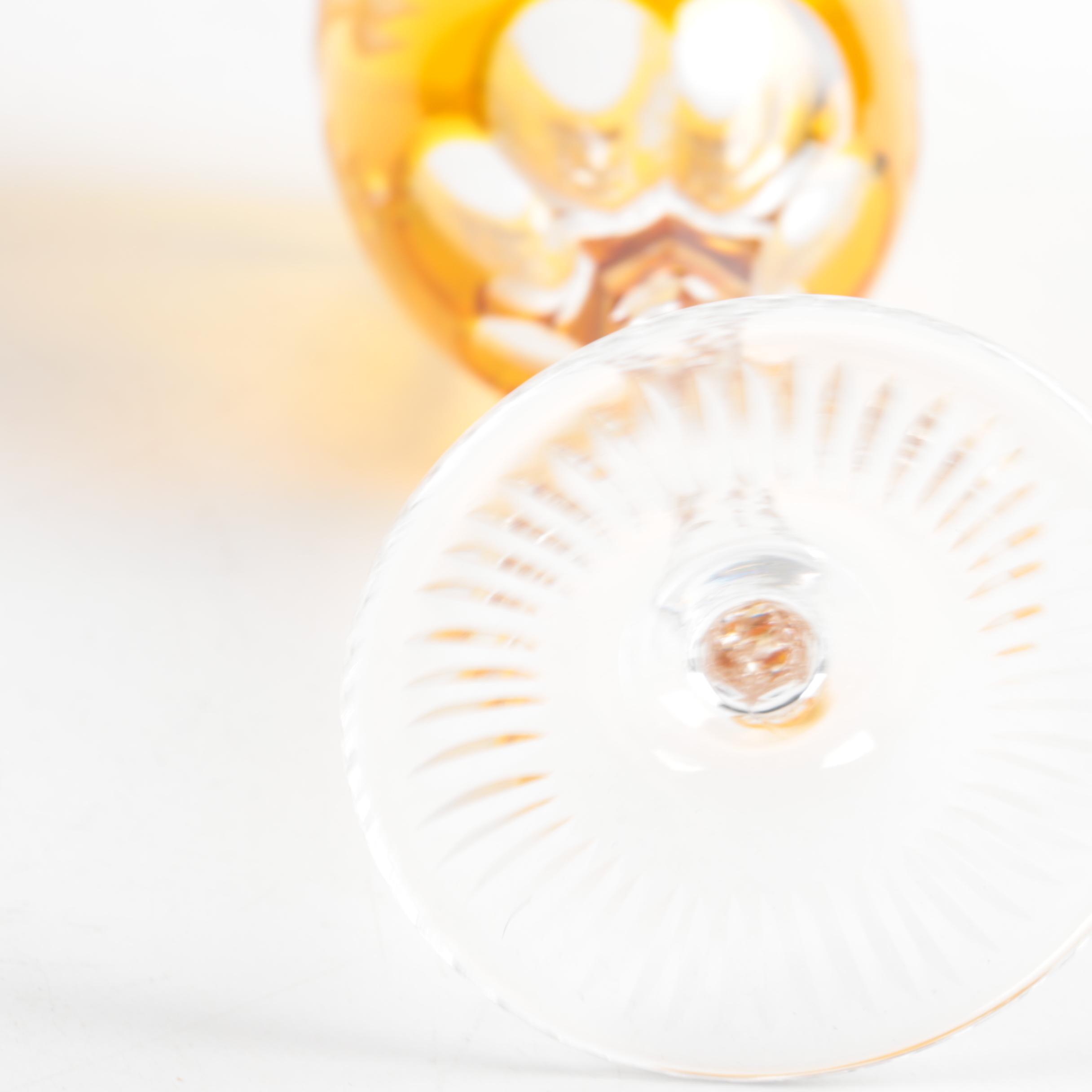 Nachtmann "Traube" Cased to Clear Colored Crystal Stemware