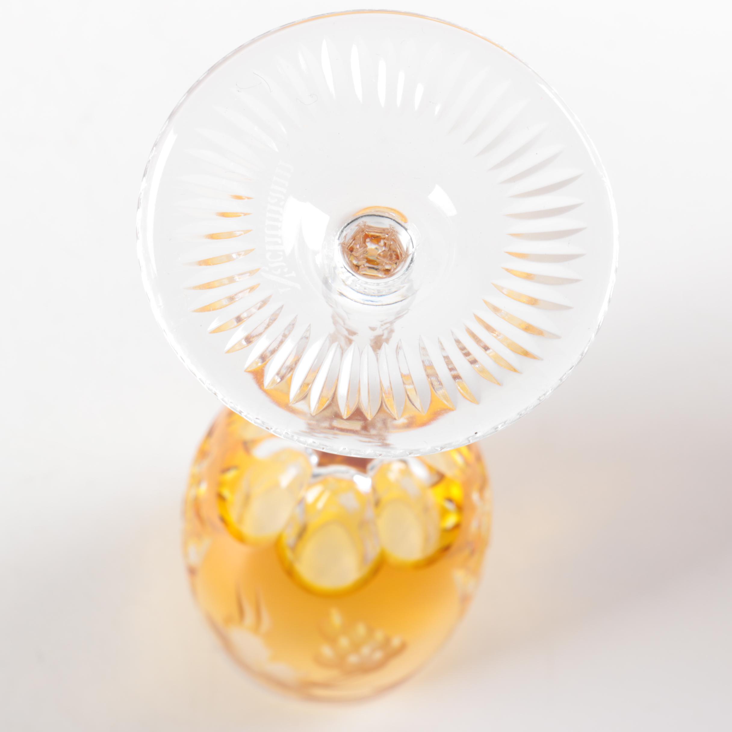 Nachtmann "Traube" Cased to Clear Colored Crystal Stemware