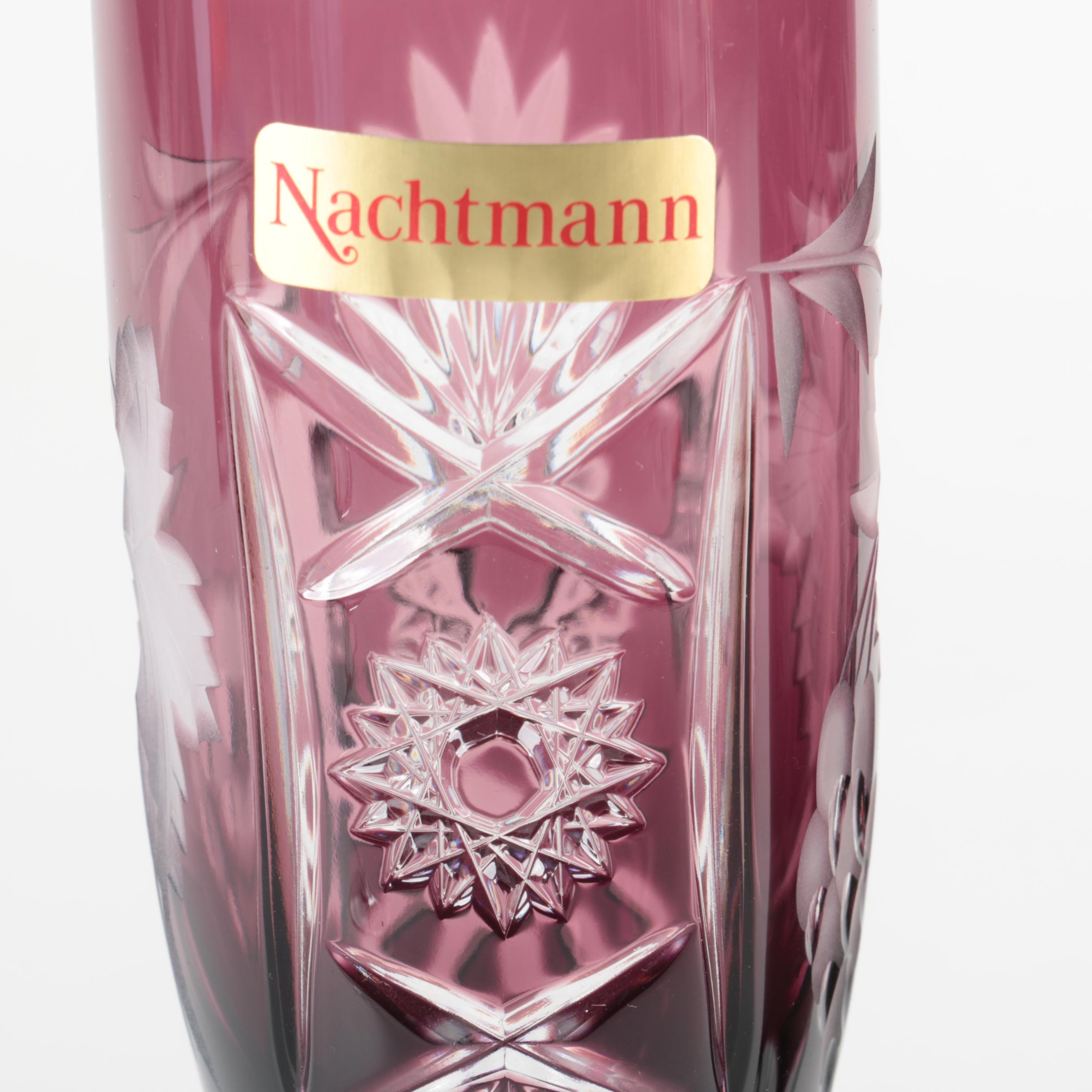 Nachtmann "Traube" Cased to Clear Colored Crystal Stemware